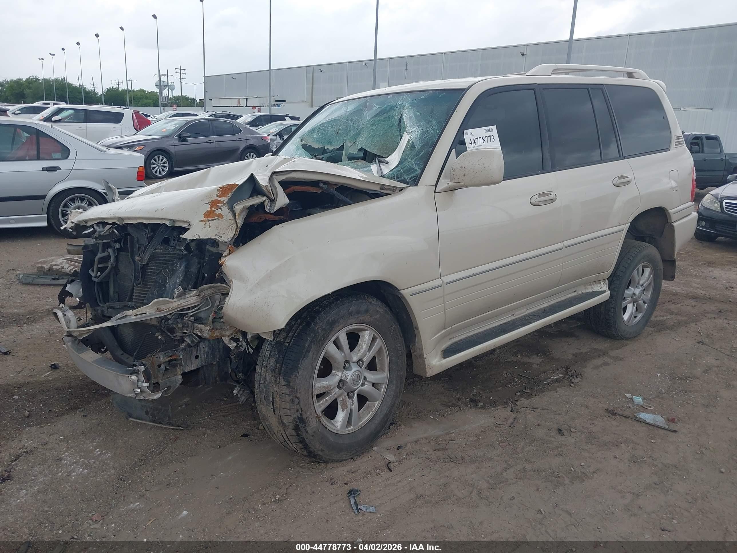 2005 Lexus Lx 470   Beige vin: JTJHT00W254000027