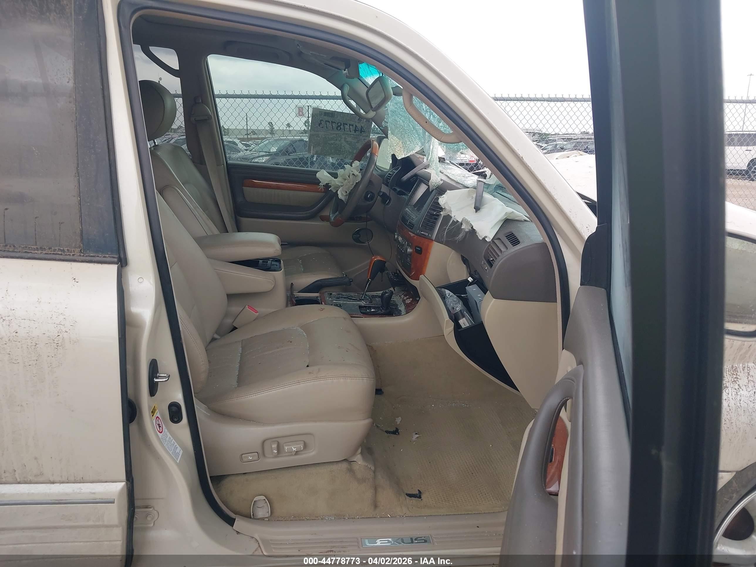 2005 Lexus Lx 470   Beige vin: JTJHT00W254000027