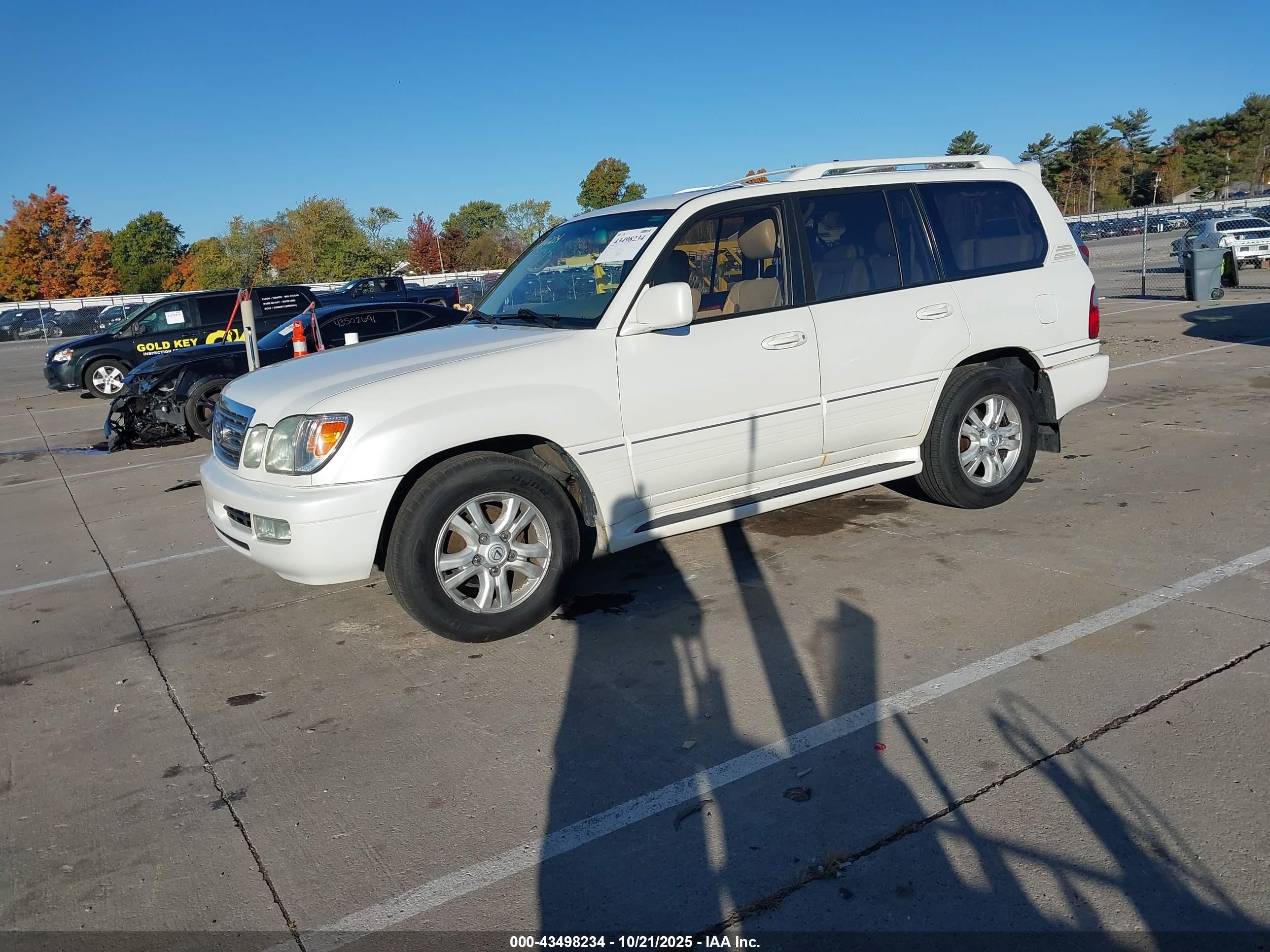 2003 Lexus Lx 470   White vin: JTJHT00W333525469