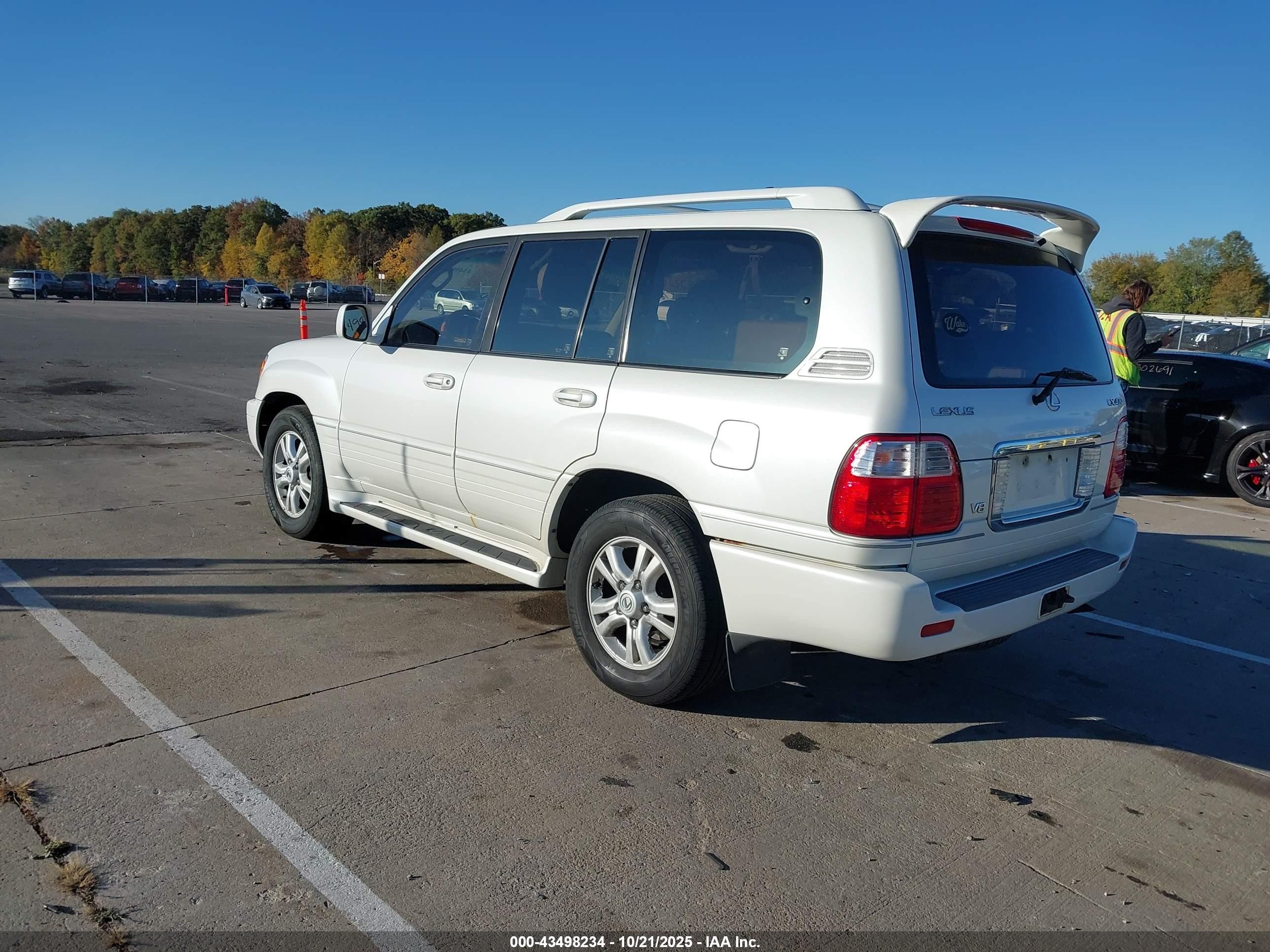 2003 Lexus Lx 470   White vin: JTJHT00W333525469