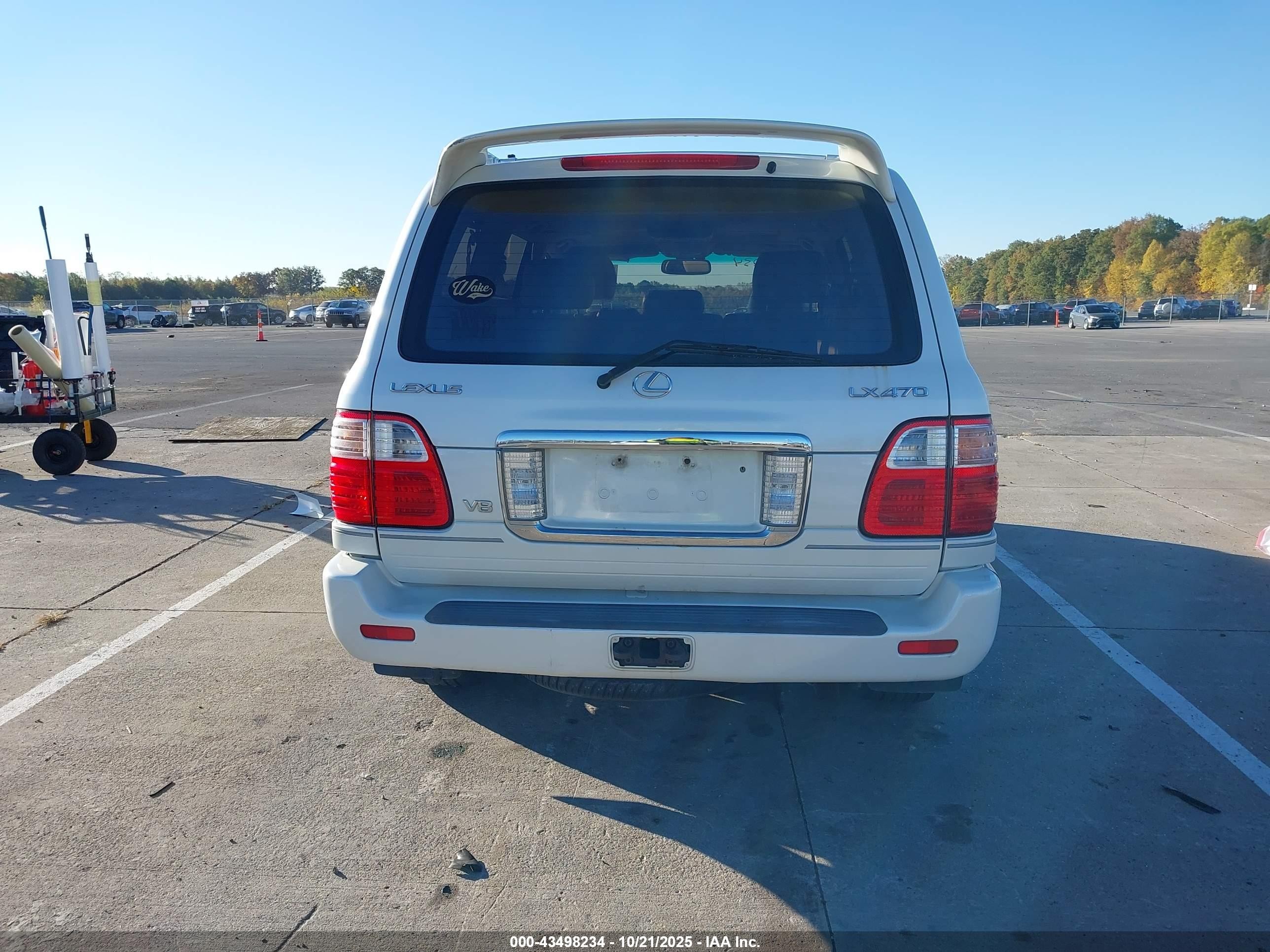 2003 Lexus Lx 470   White vin: JTJHT00W333525469