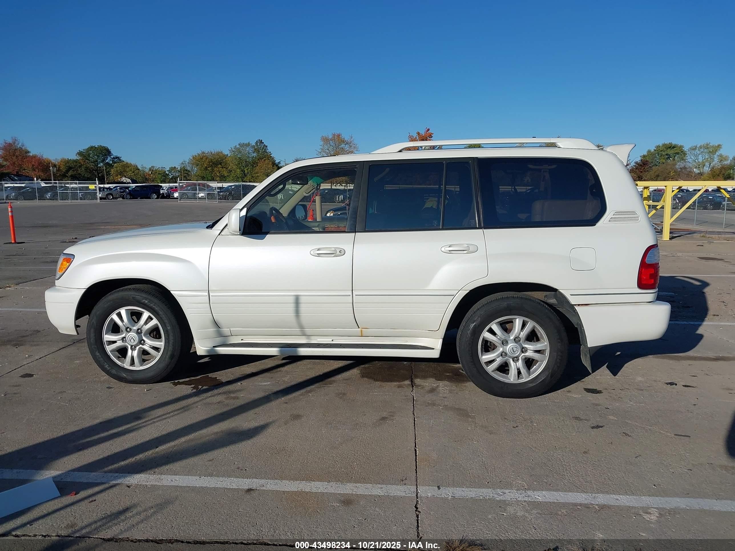 2003 Lexus Lx 470   White vin: JTJHT00W333525469