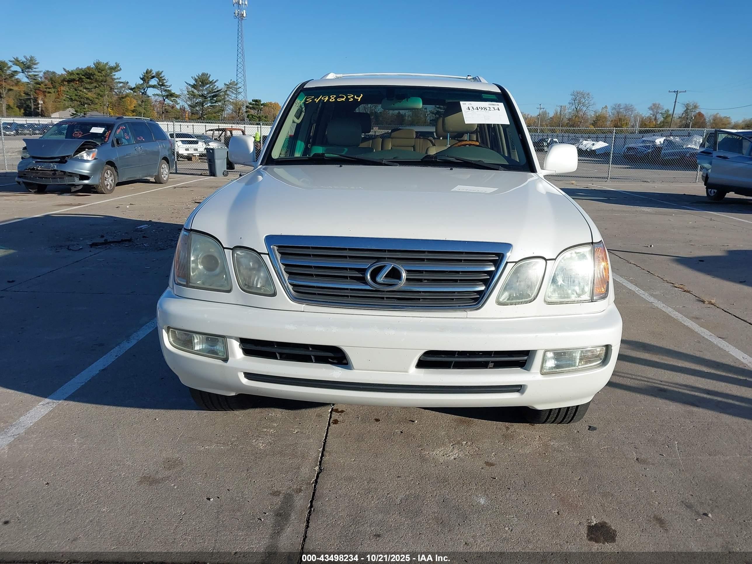 2003 Lexus Lx 470   White vin: JTJHT00W333525469