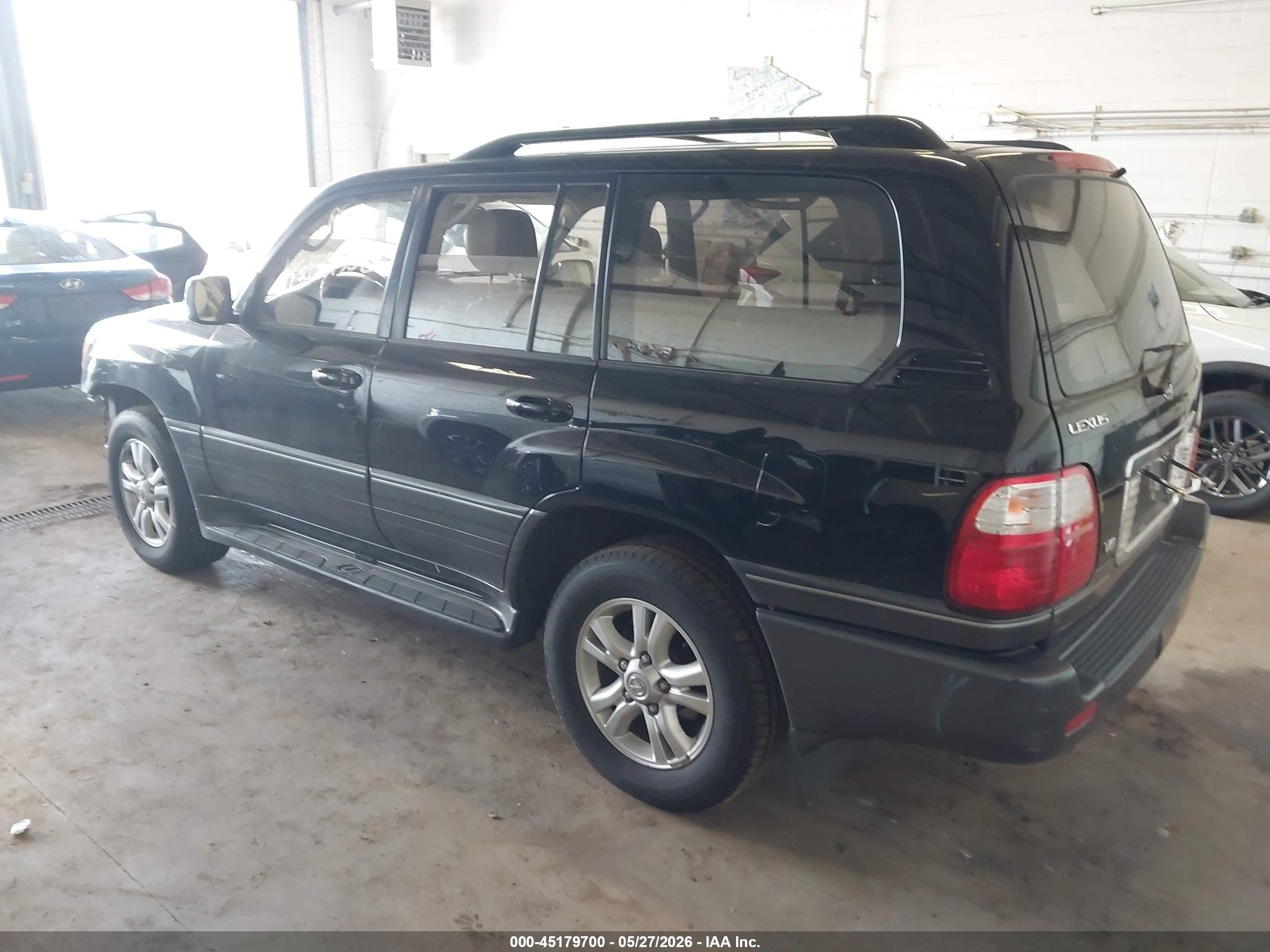 2003 Lexus Lx 470   Black vin: JTJHT00W333530493