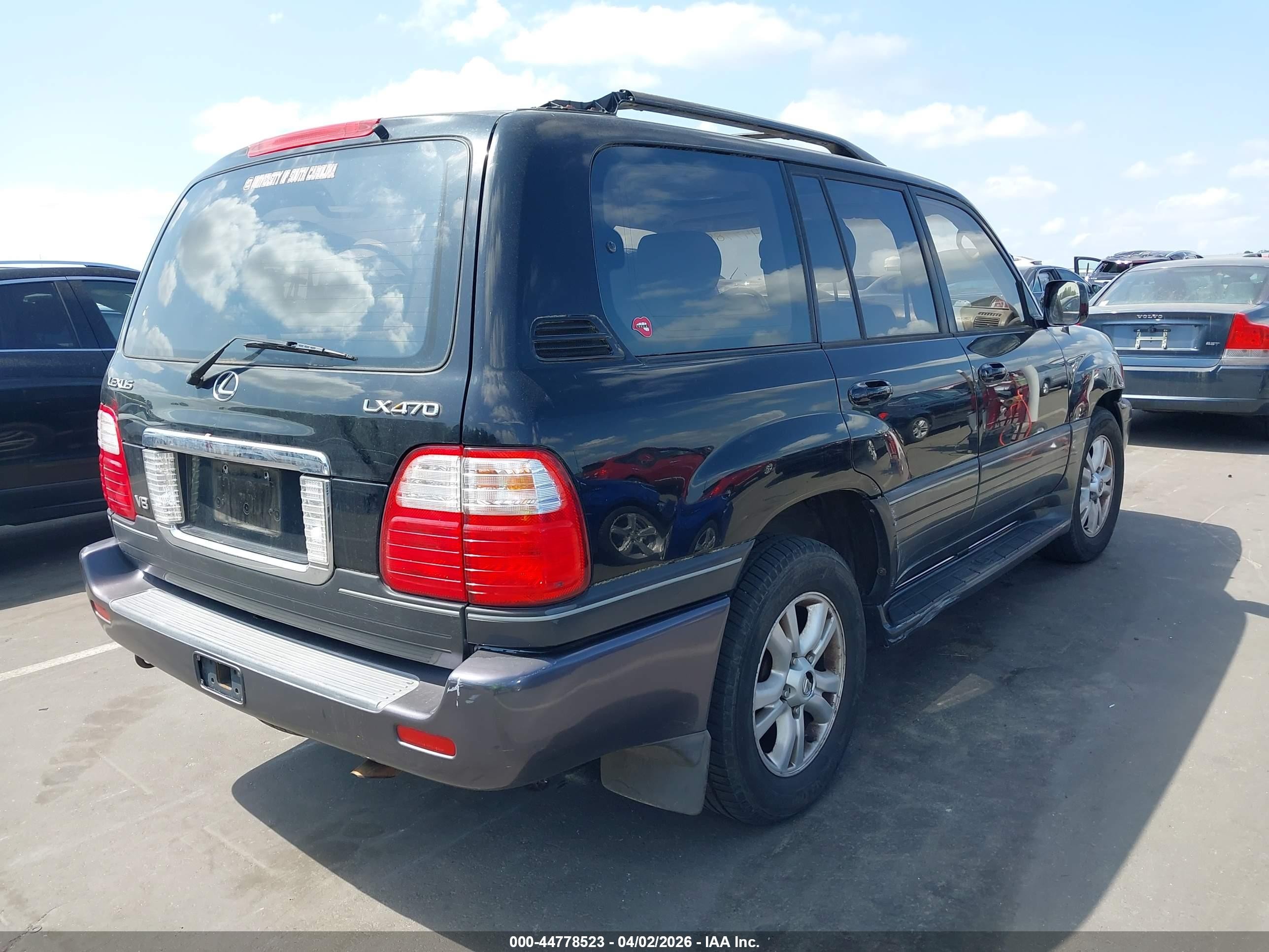 2003 Lexus Lx 470   Black vin: JTJHT00W333532941