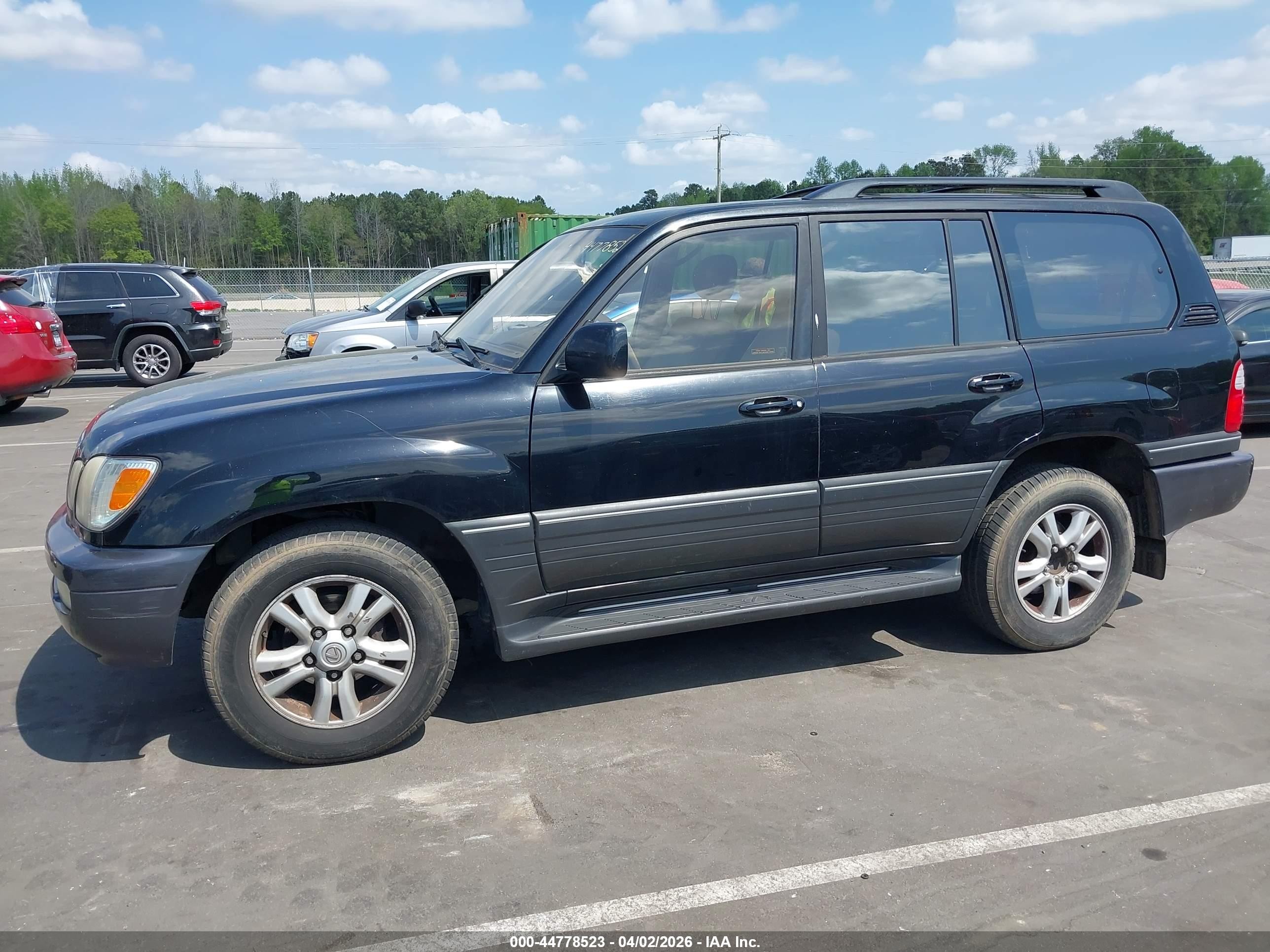 2003 Lexus Lx 470   Black vin: JTJHT00W333532941