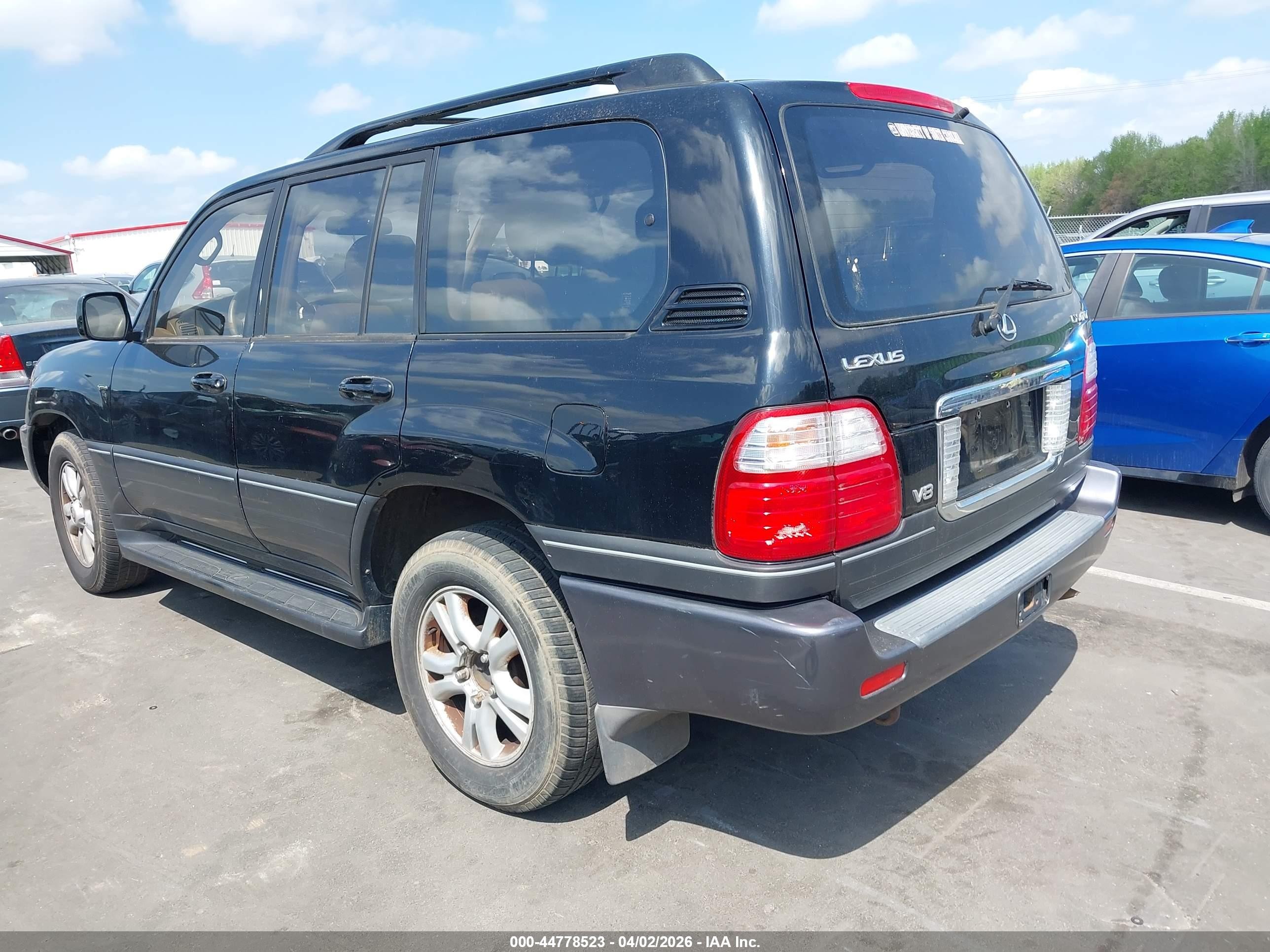 2003 Lexus Lx 470   Black vin: JTJHT00W333532941