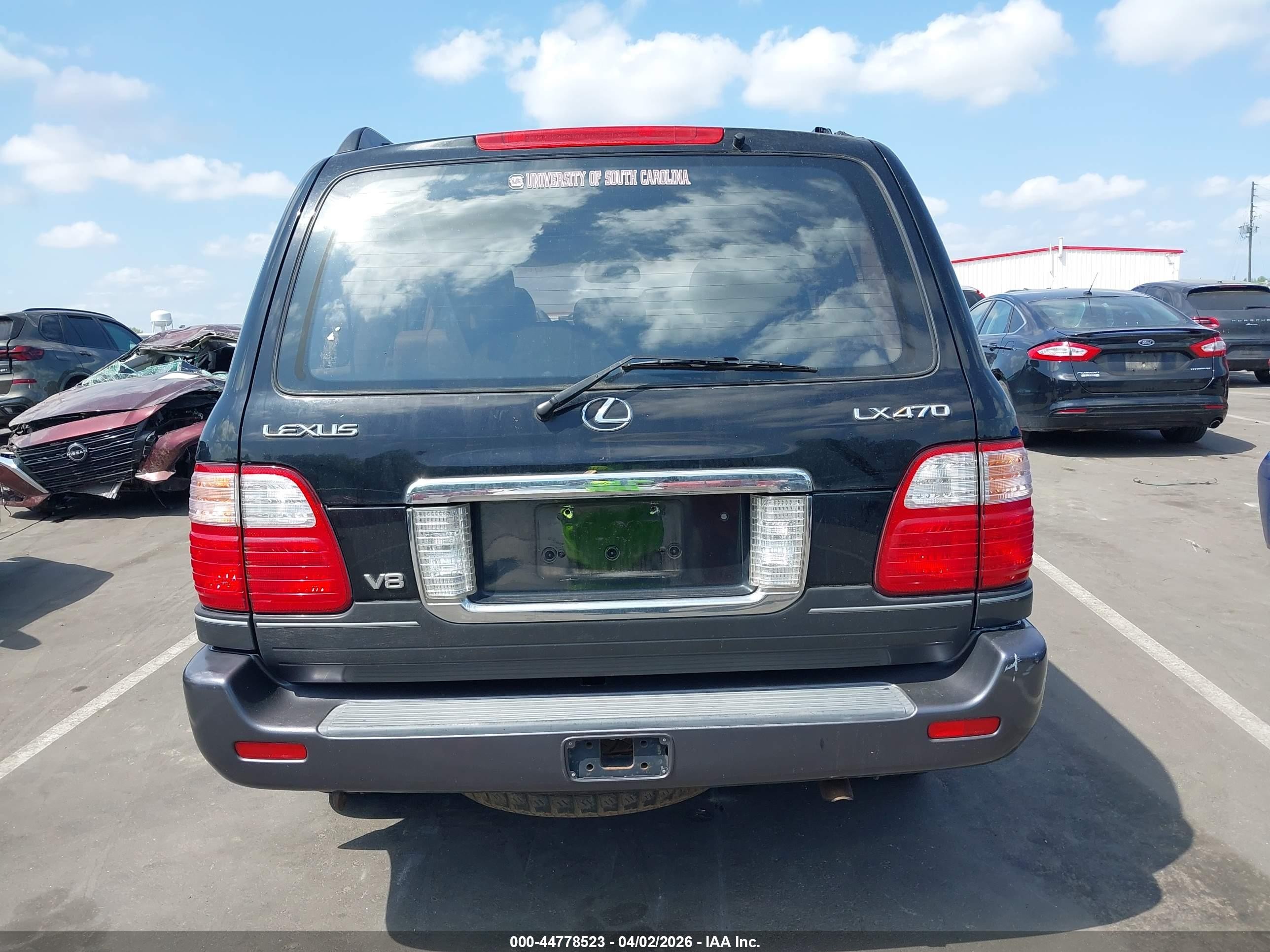 2003 Lexus Lx 470   Black vin: JTJHT00W333532941