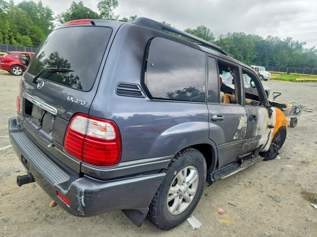2005 Lexus Lx 470 Gray vin: JTJHT00W353554635