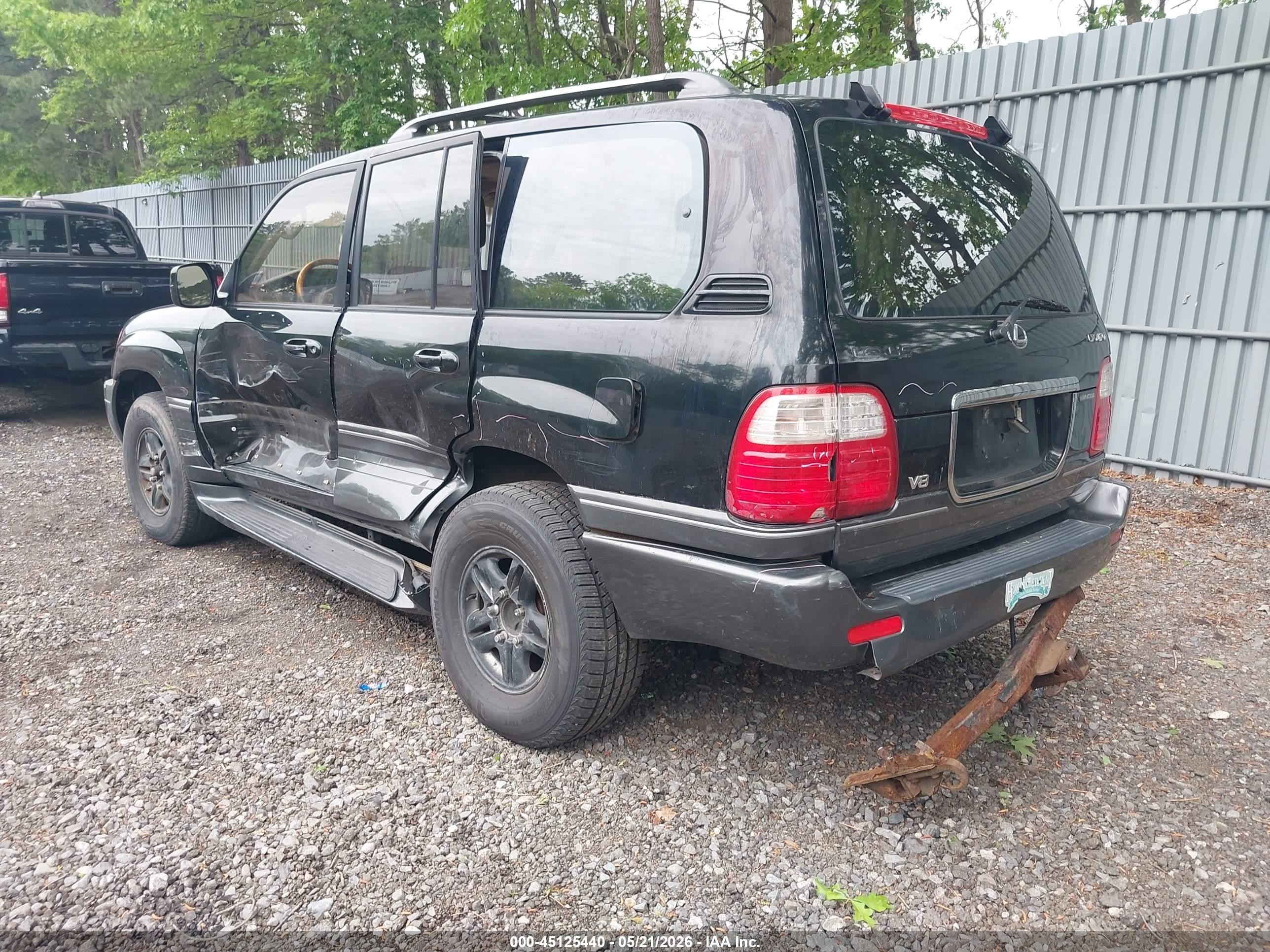 2002 Lexus Lx 470   Black vin: JTJHT00W423516214