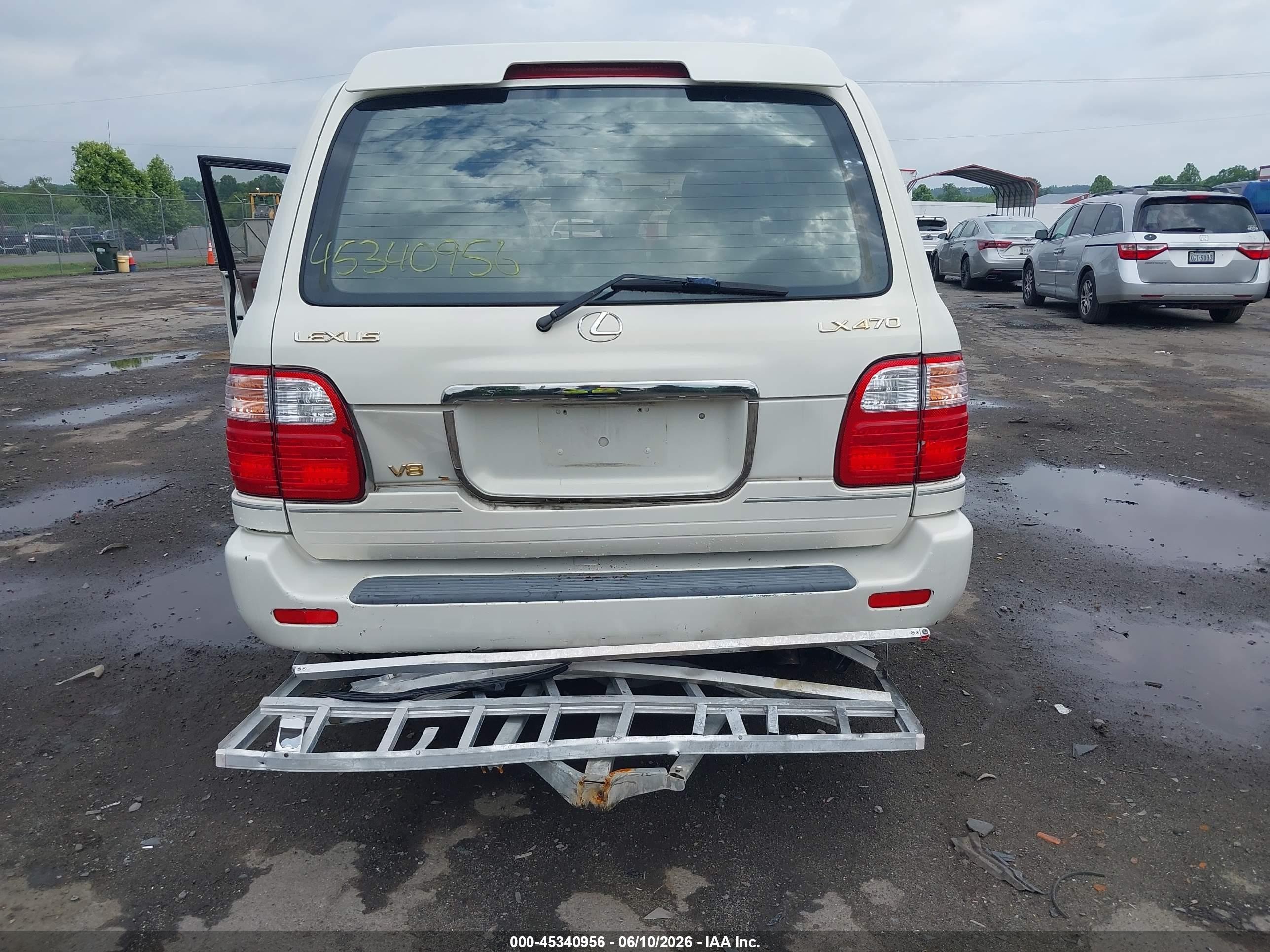 2002 Lexus Lx 470   White vin: JTJHT00W423517461