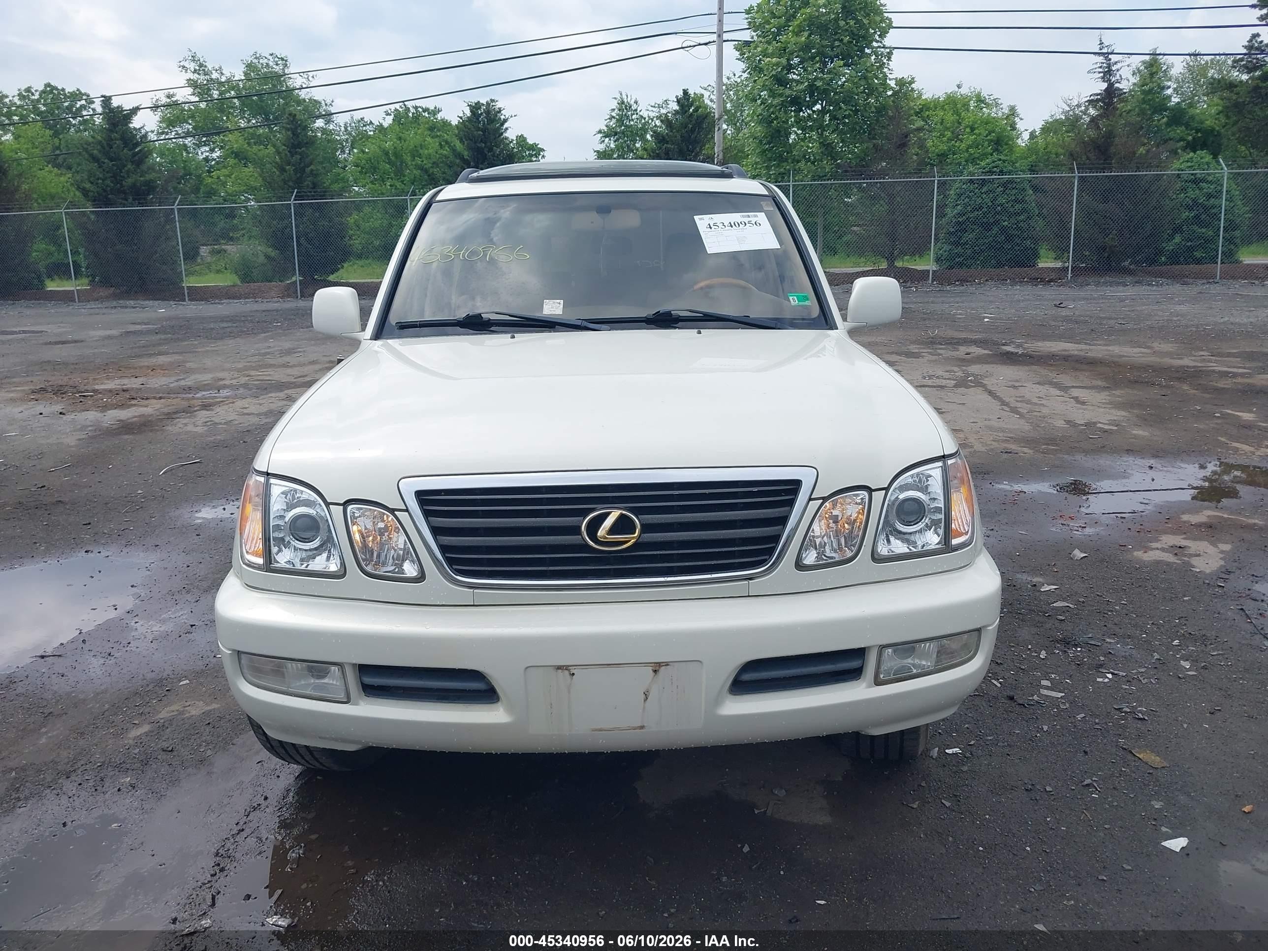 2002 Lexus Lx 470   White vin: JTJHT00W423517461