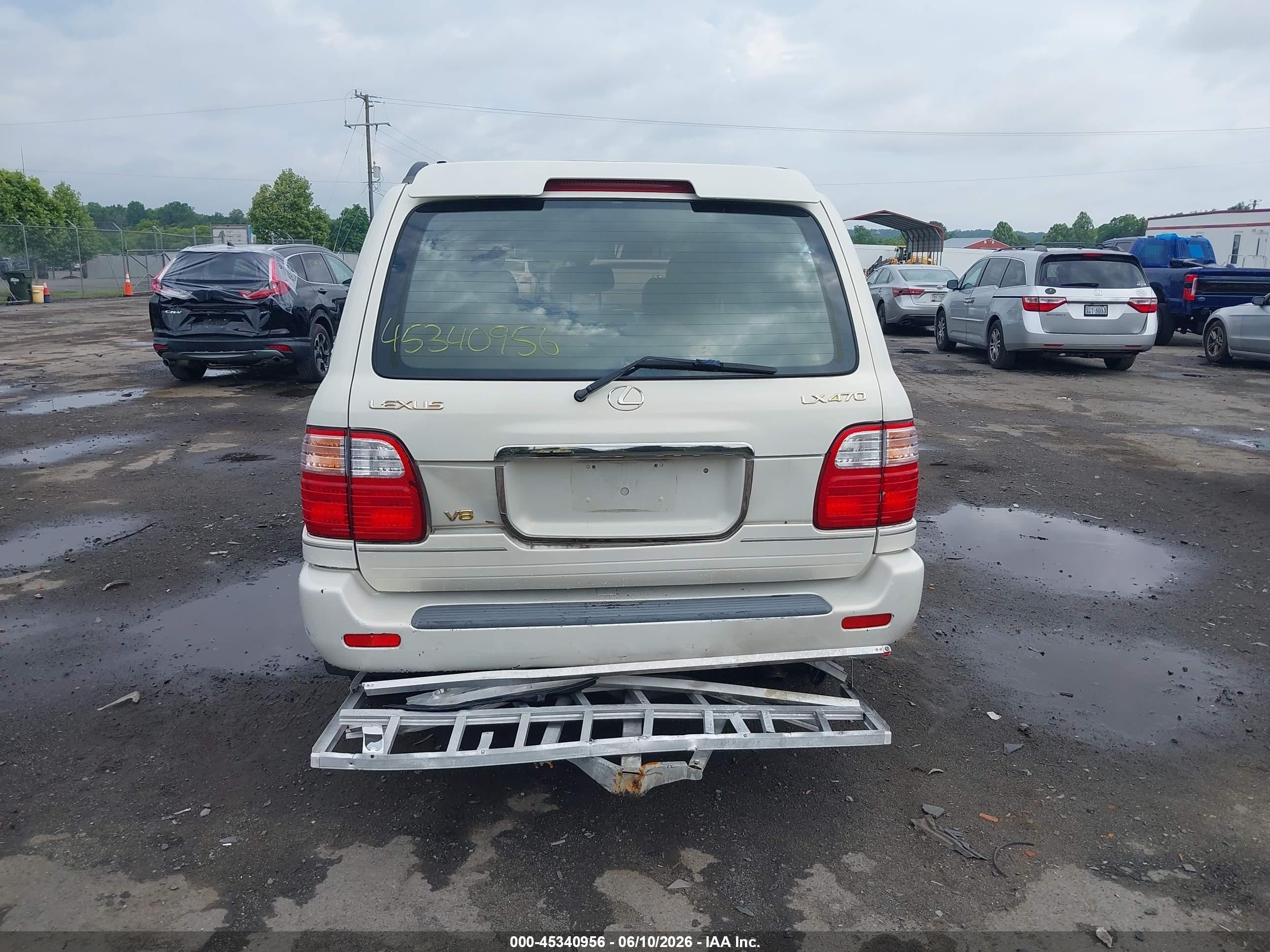 2002 Lexus Lx 470   White vin: JTJHT00W423517461