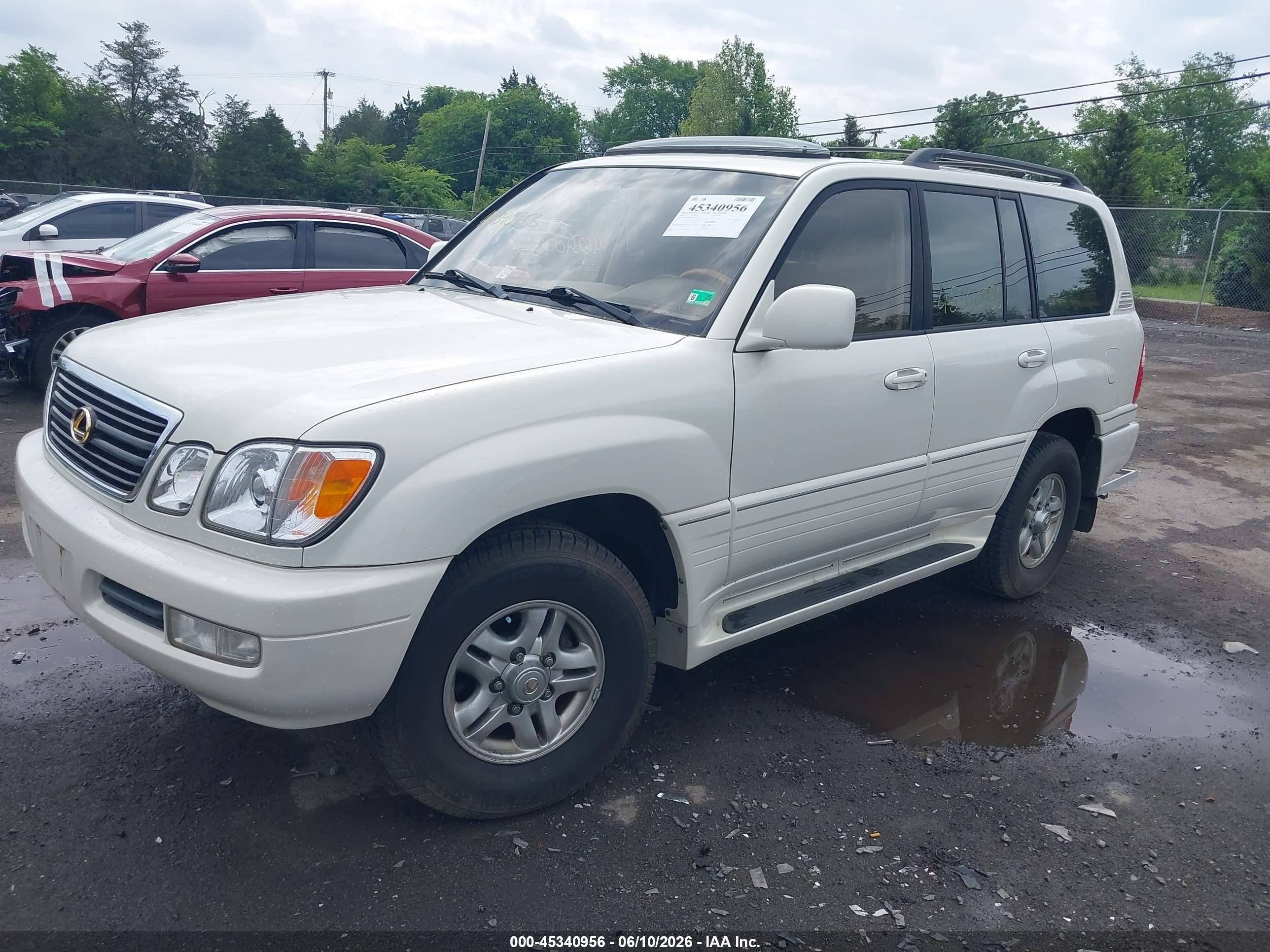 2002 Lexus Lx 470   White vin: JTJHT00W423517461