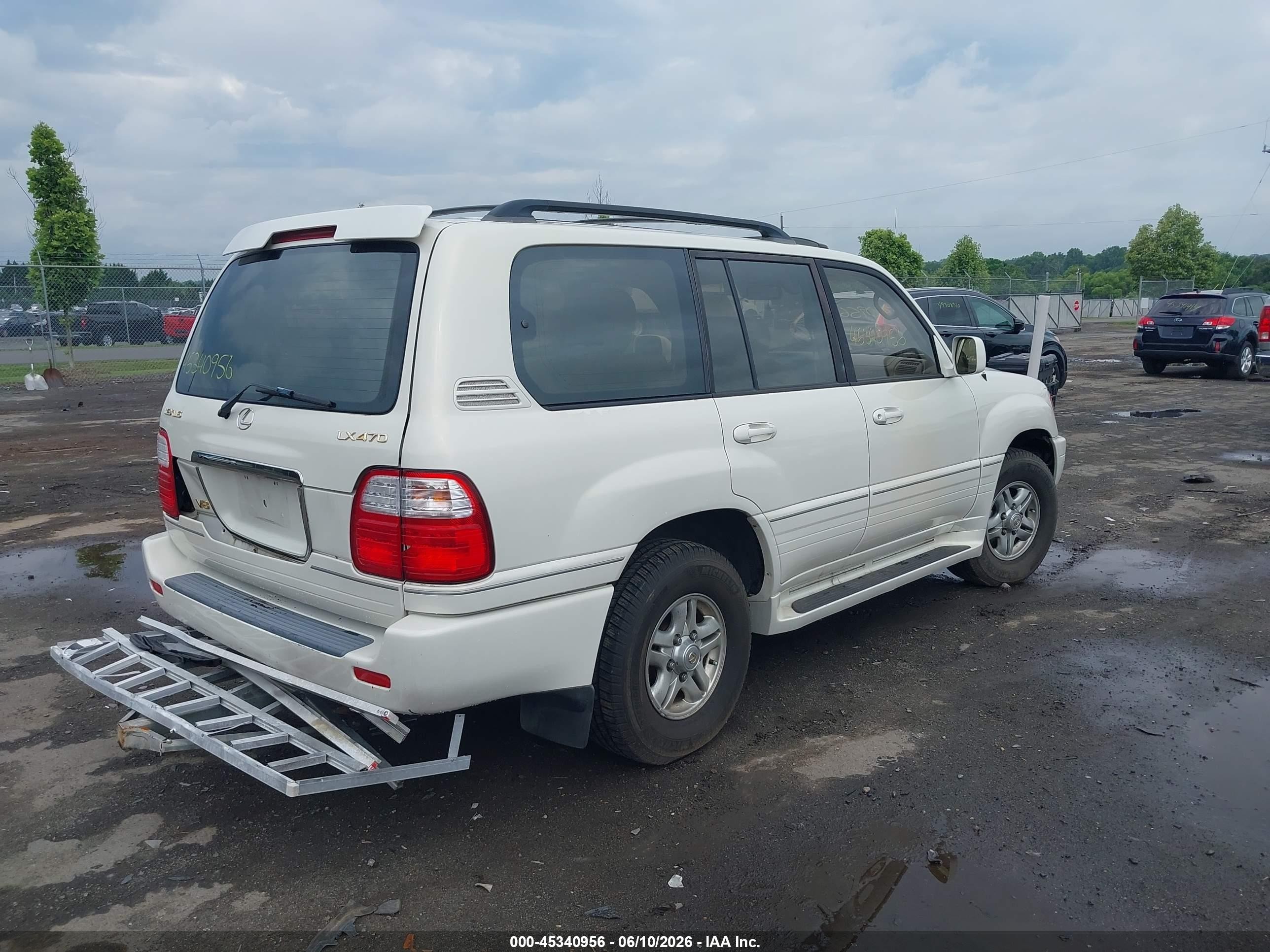 2002 Lexus Lx 470   White vin: JTJHT00W423517461