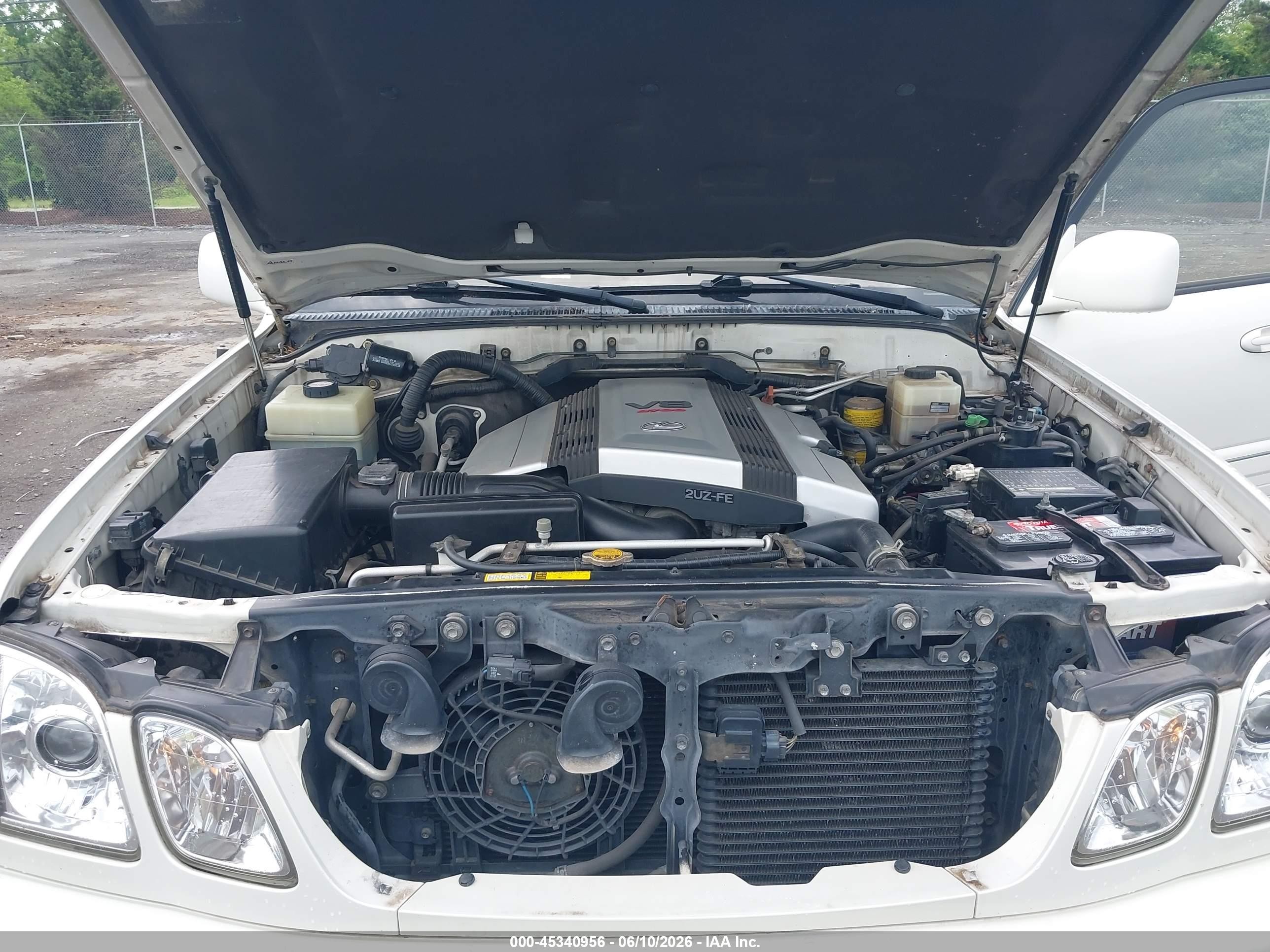 2002 Lexus Lx 470   White vin: JTJHT00W423517461