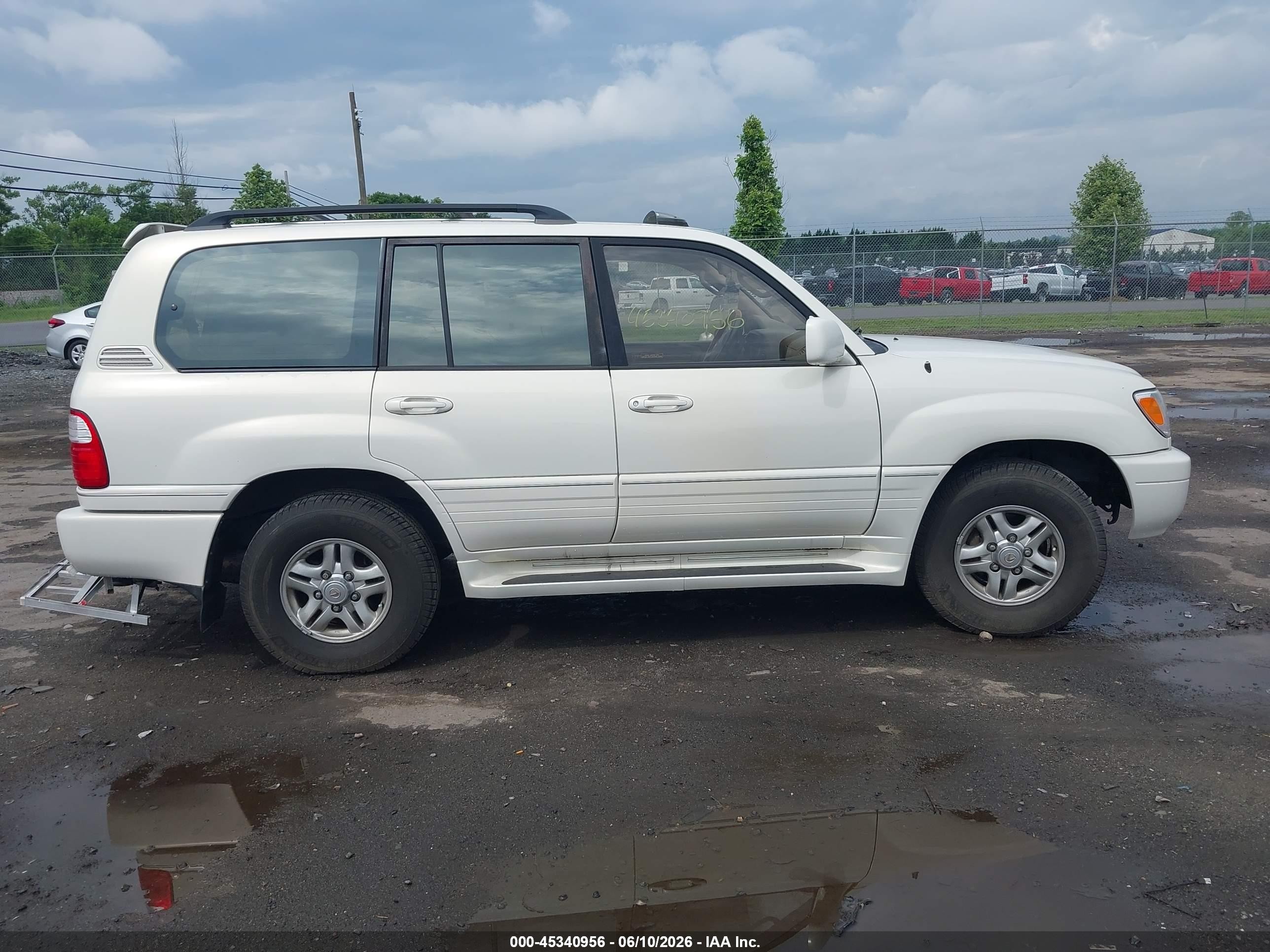 2002 Lexus Lx 470   White vin: JTJHT00W423517461