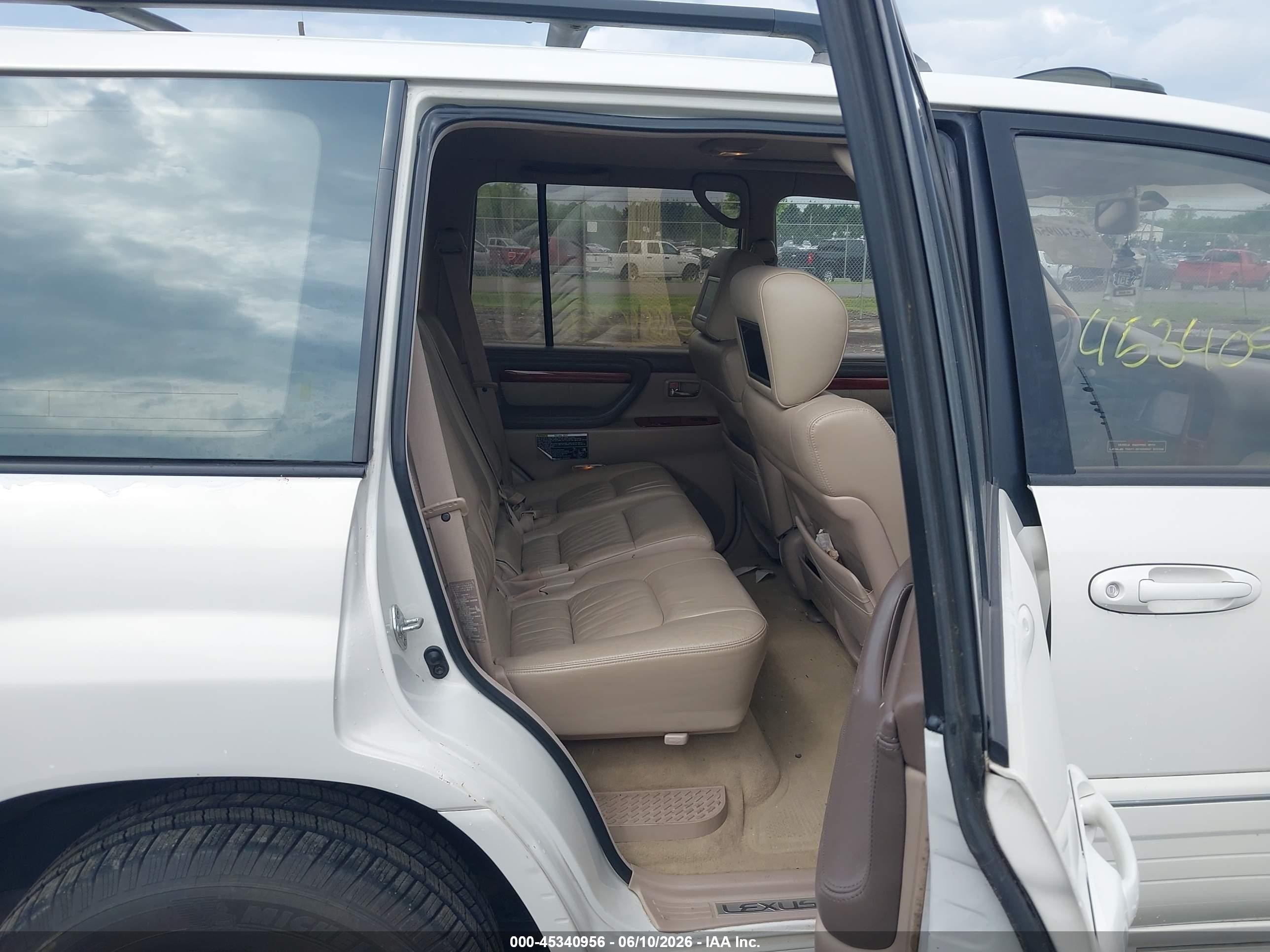 2002 Lexus Lx 470   White vin: JTJHT00W423517461