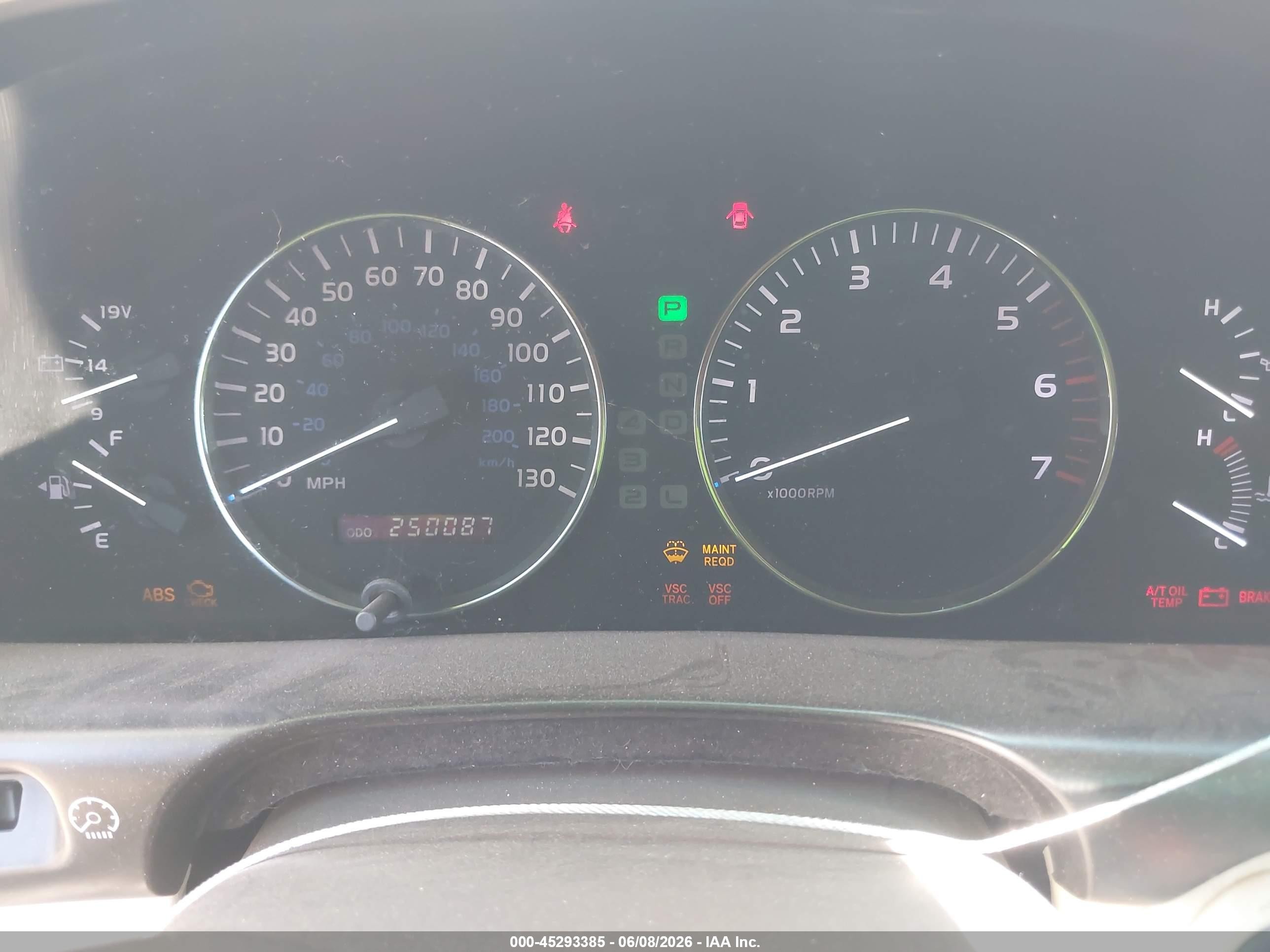 2004 Lexus Lx 470   Champagne vin: JTJHT00W443540743