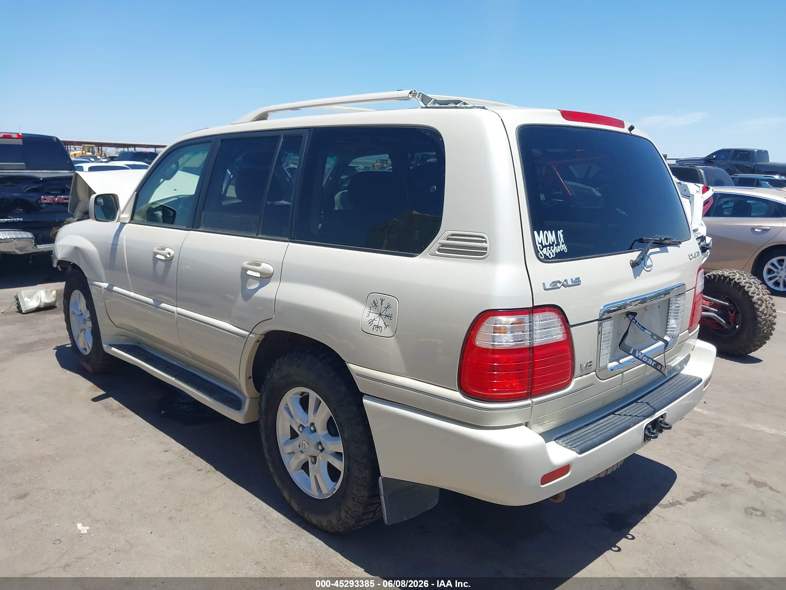 2004 Lexus Lx 470   Champagne vin: JTJHT00W443540743