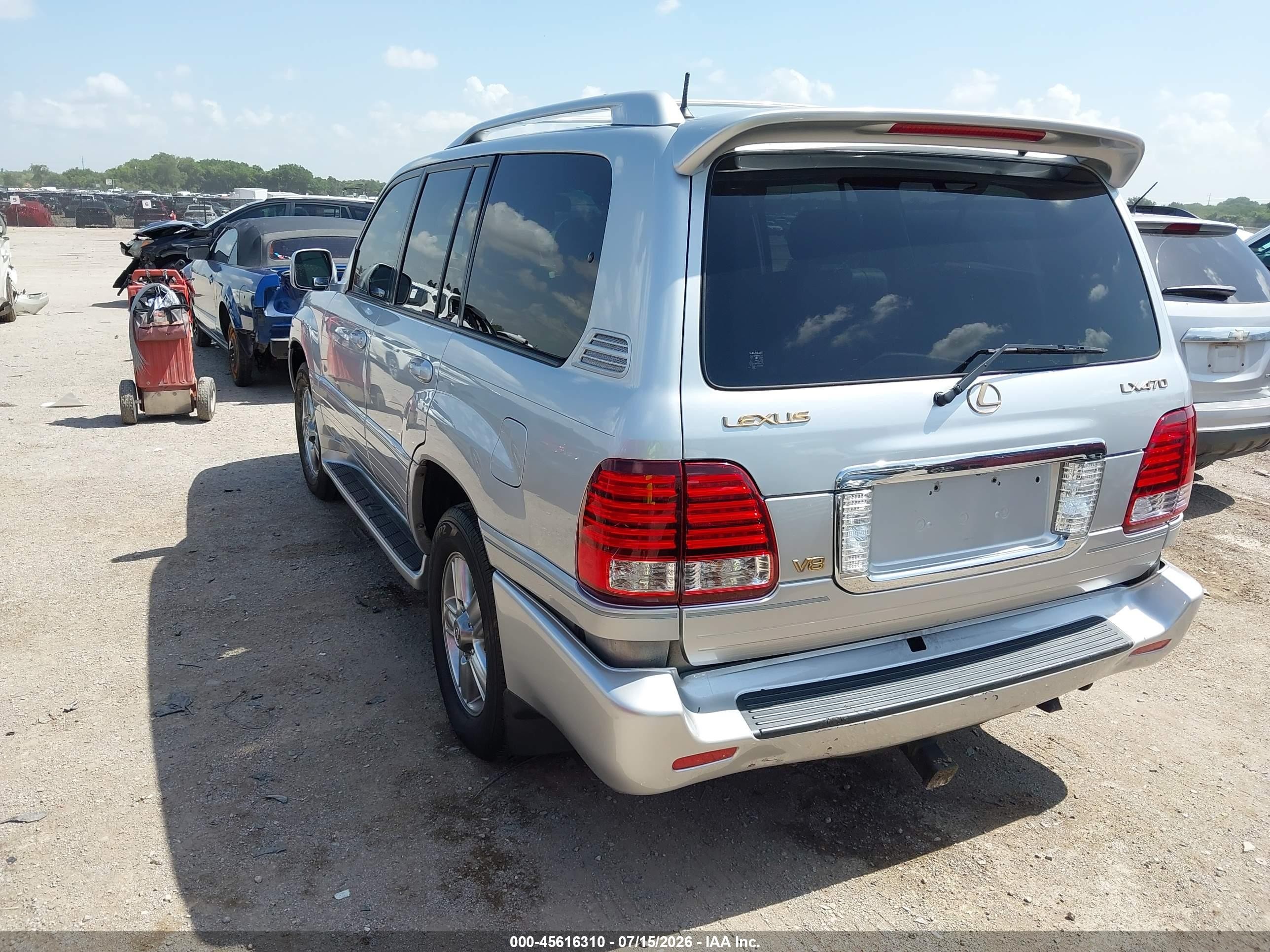2007 Lexus Lx 470   Silver vin: JTJHT00W474026938