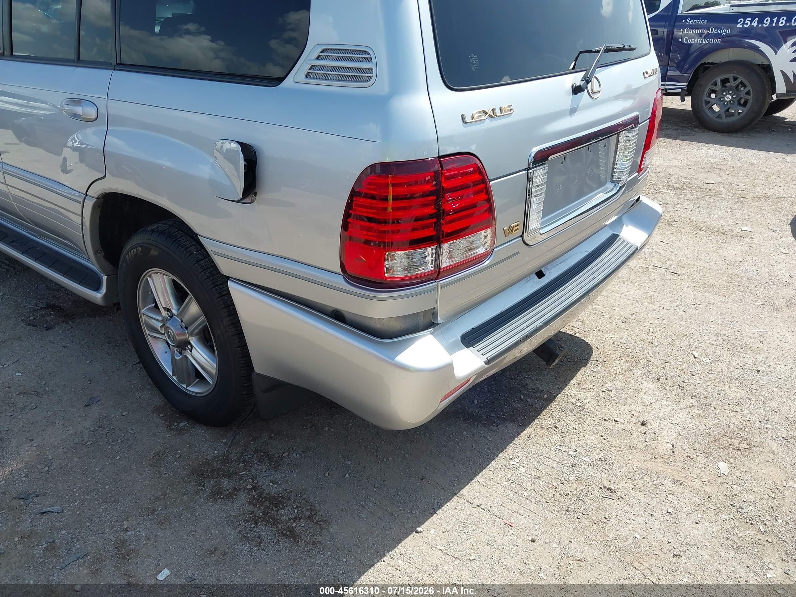 2007 Lexus Lx 470   Silver vin: JTJHT00W474026938