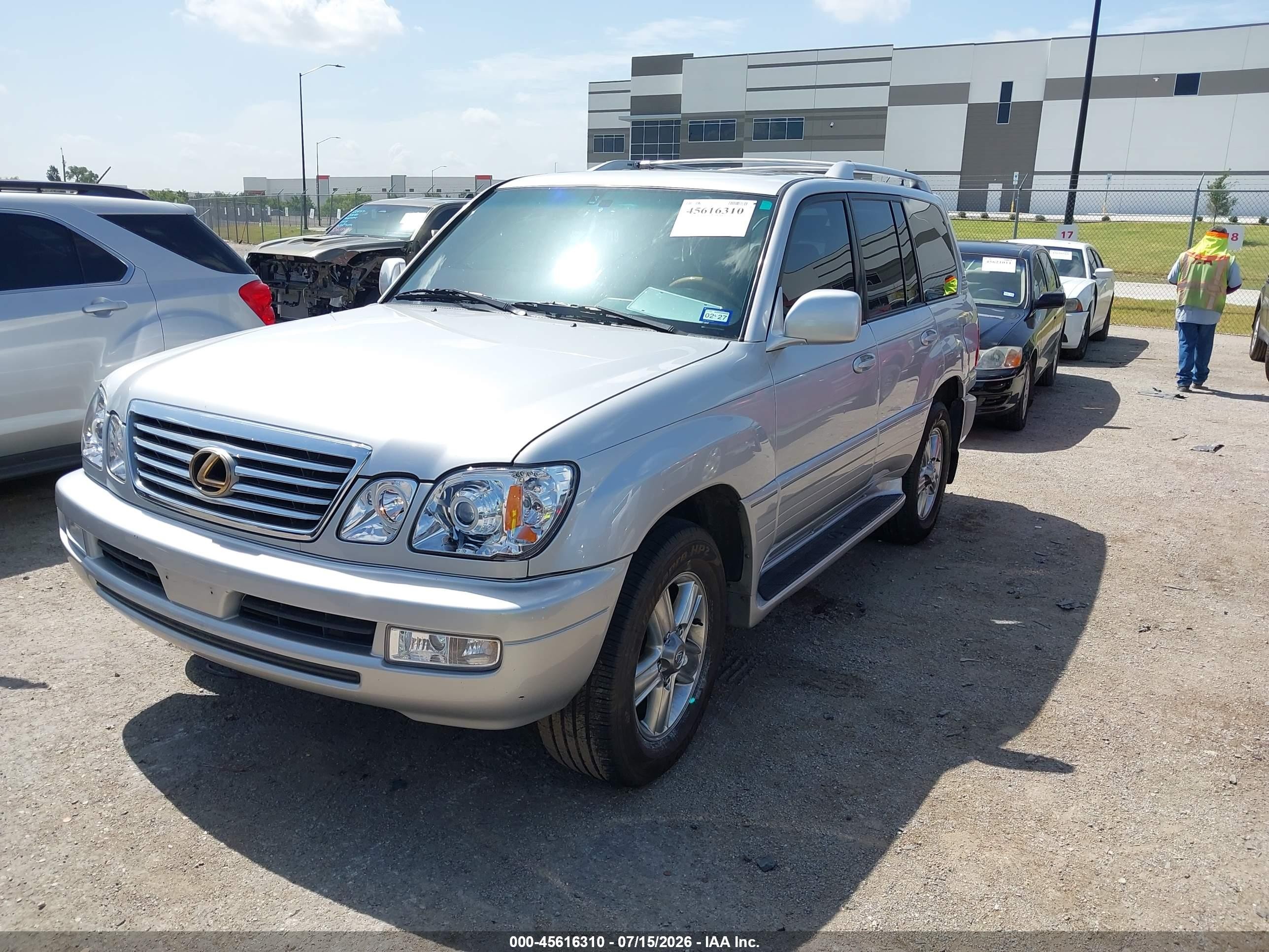 2007 Lexus Lx 470   Silver vin: JTJHT00W474026938