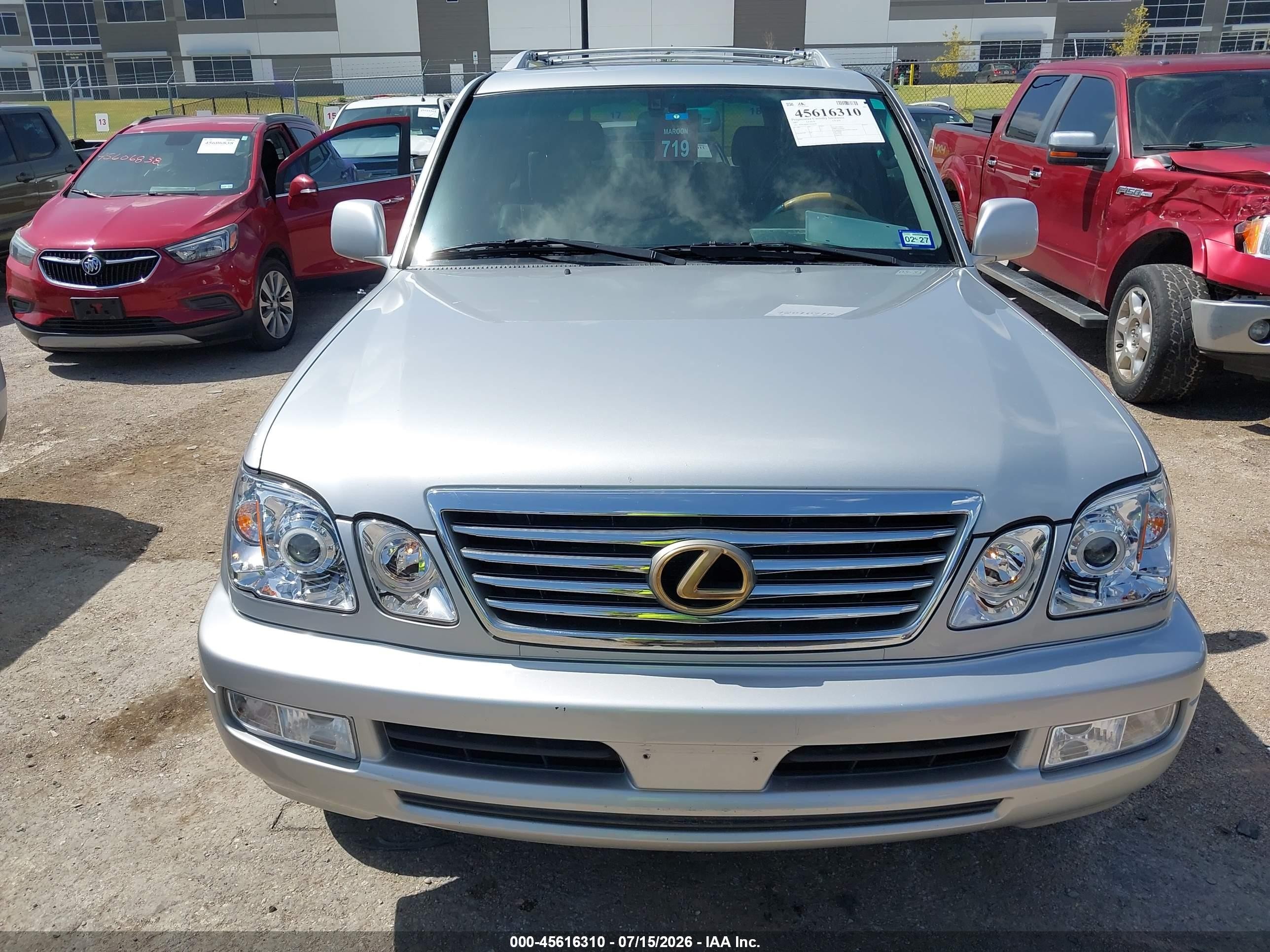 2007 Lexus Lx 470   Silver vin: JTJHT00W474026938