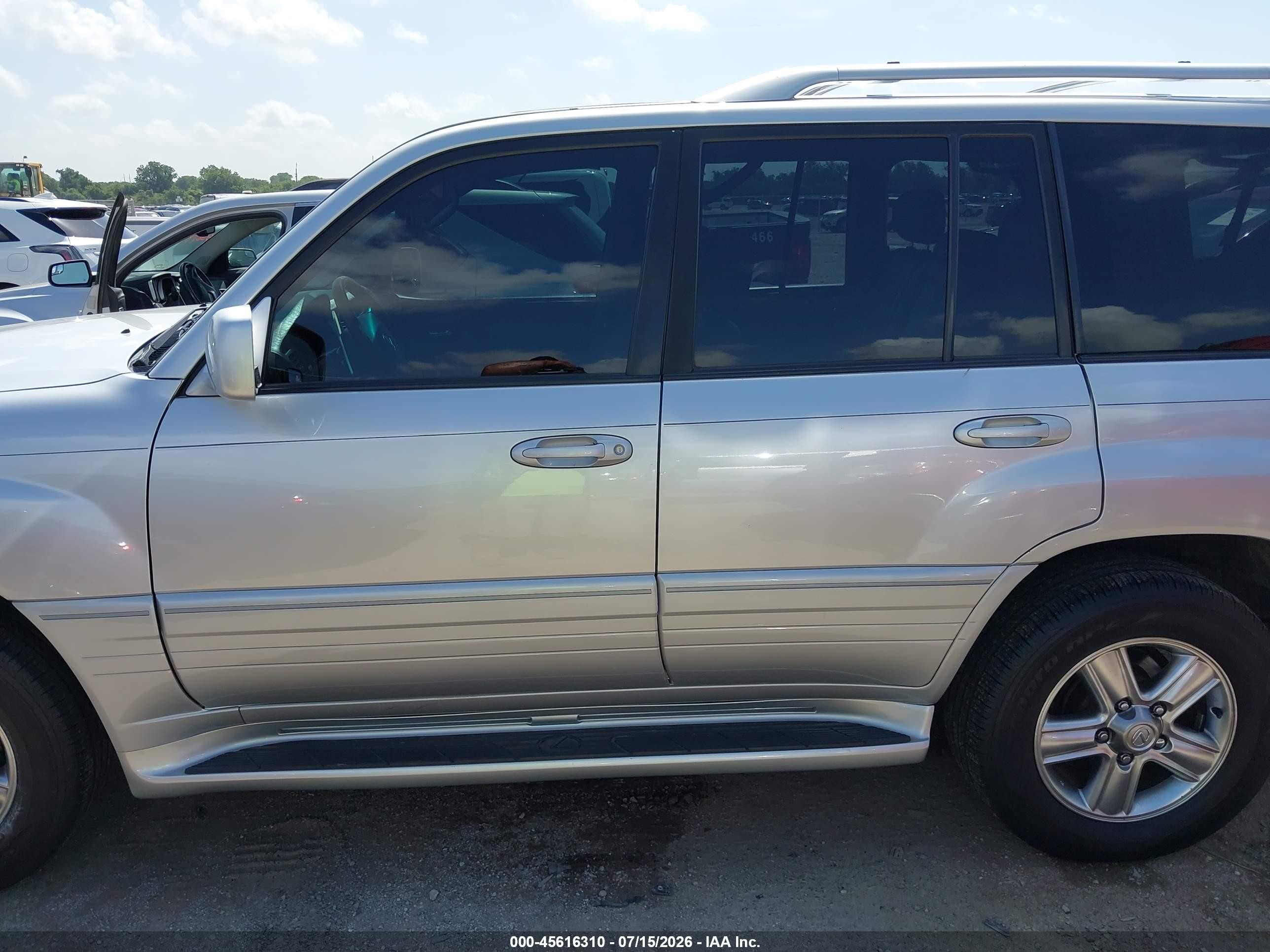 2007 Lexus Lx 470   Silver vin: JTJHT00W474026938