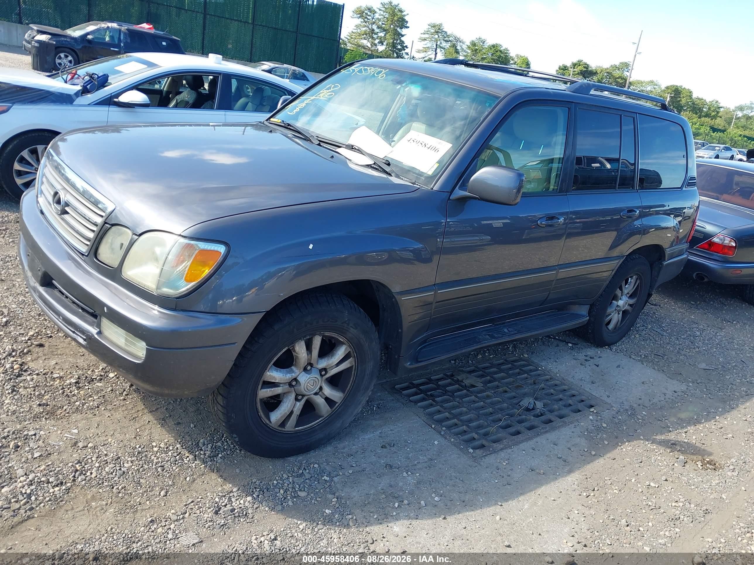 2004 Lexus Lx 470 Gray vin: JTJHT00W543543411
