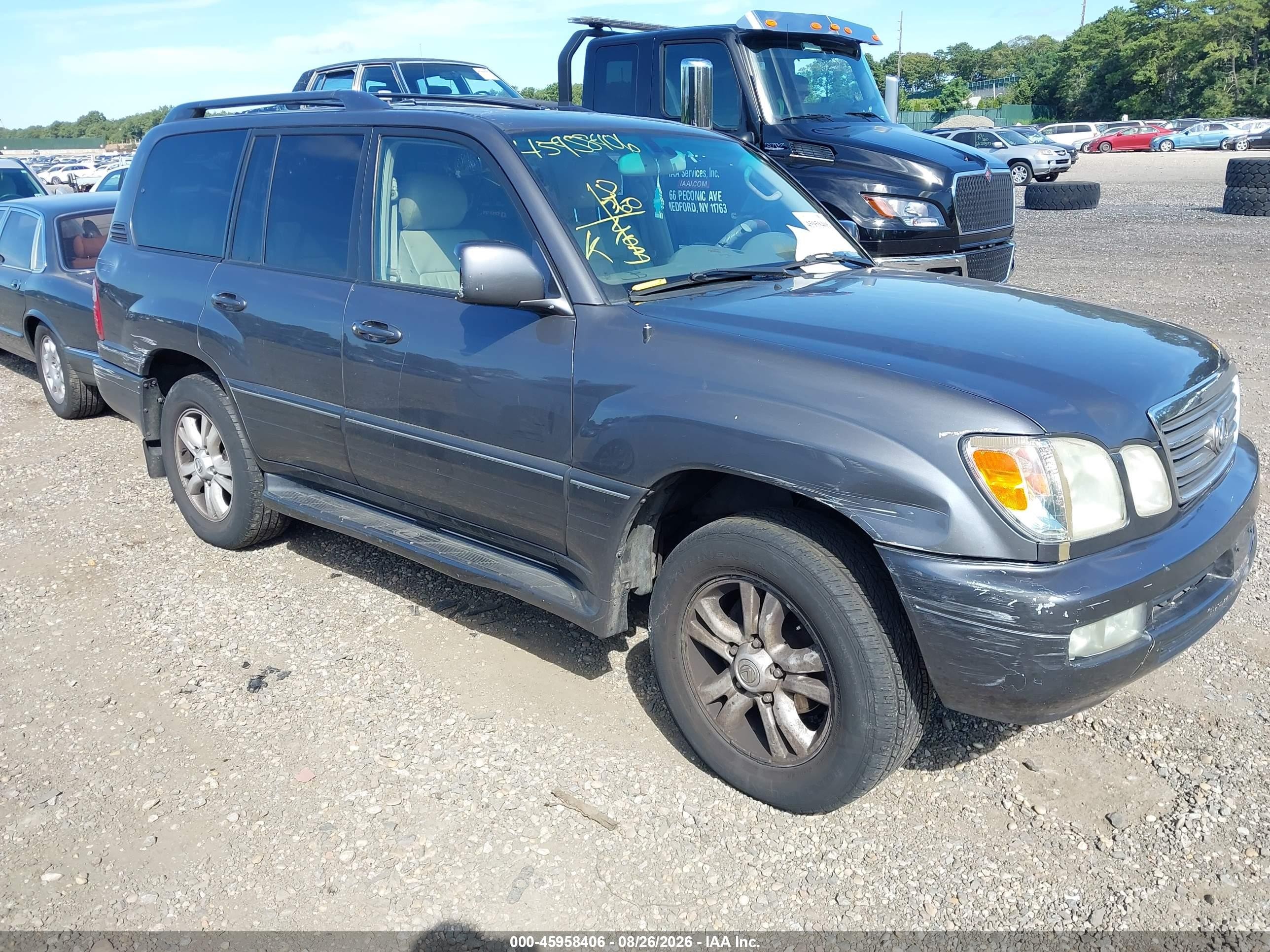 2004 Lexus Lx 470 Gray vin: JTJHT00W543543411