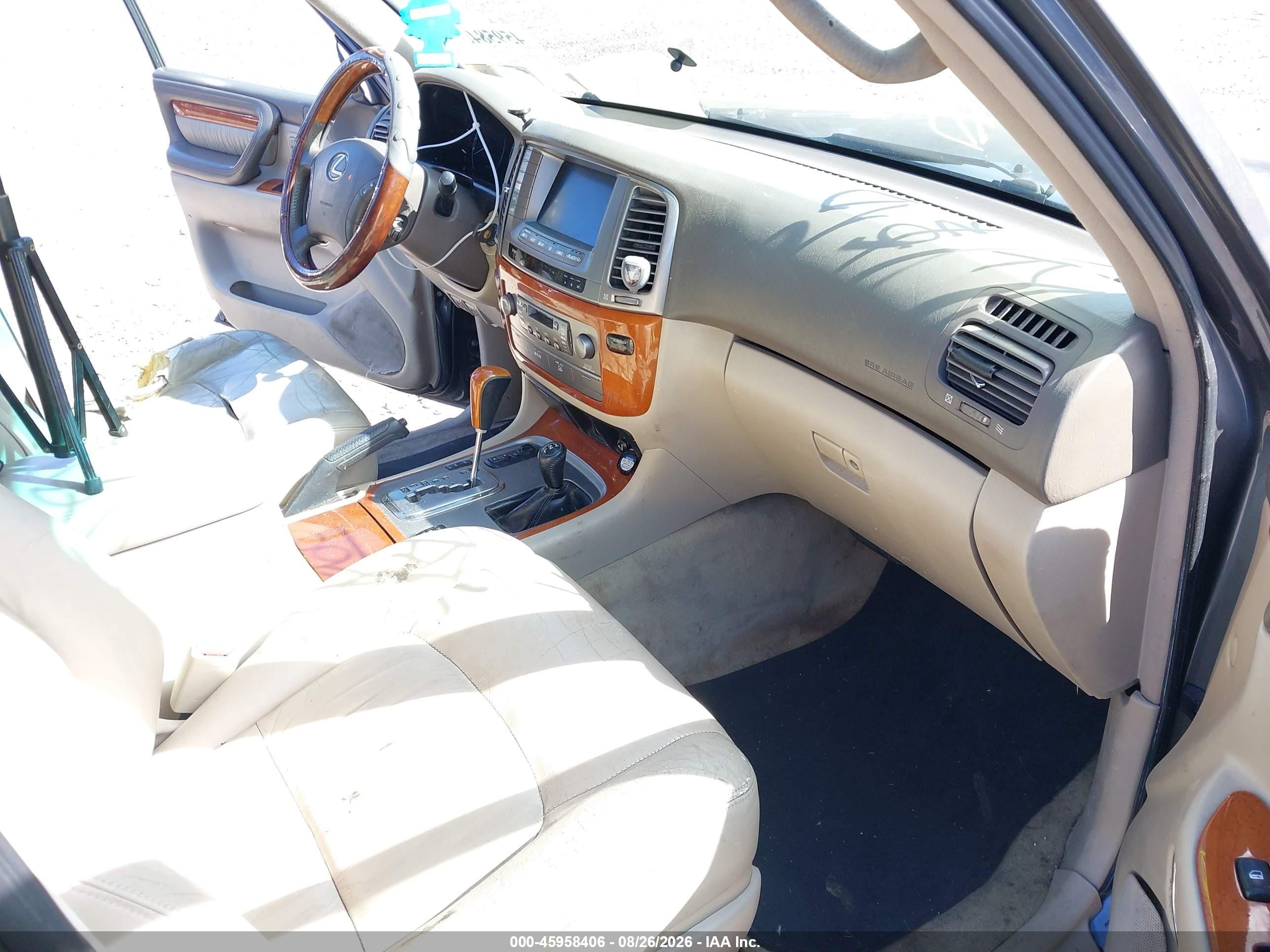 2004 Lexus Lx 470 Gray vin: JTJHT00W543543411