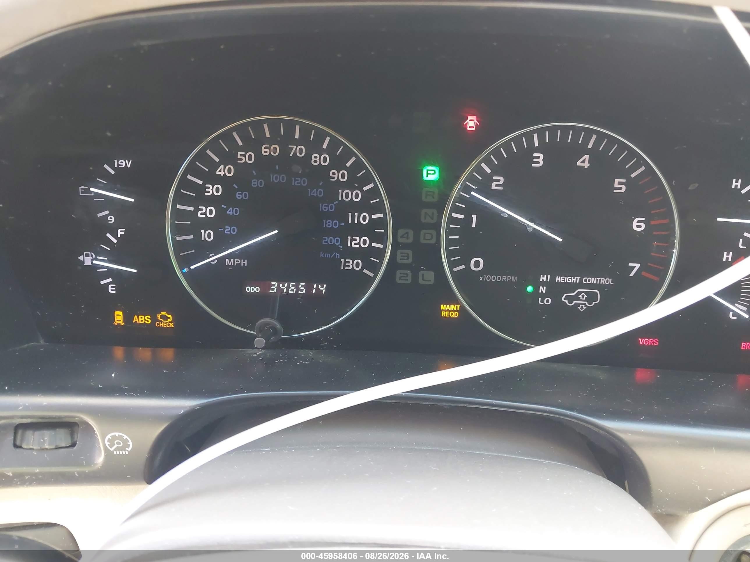 2004 Lexus Lx 470 Gray vin: JTJHT00W543543411