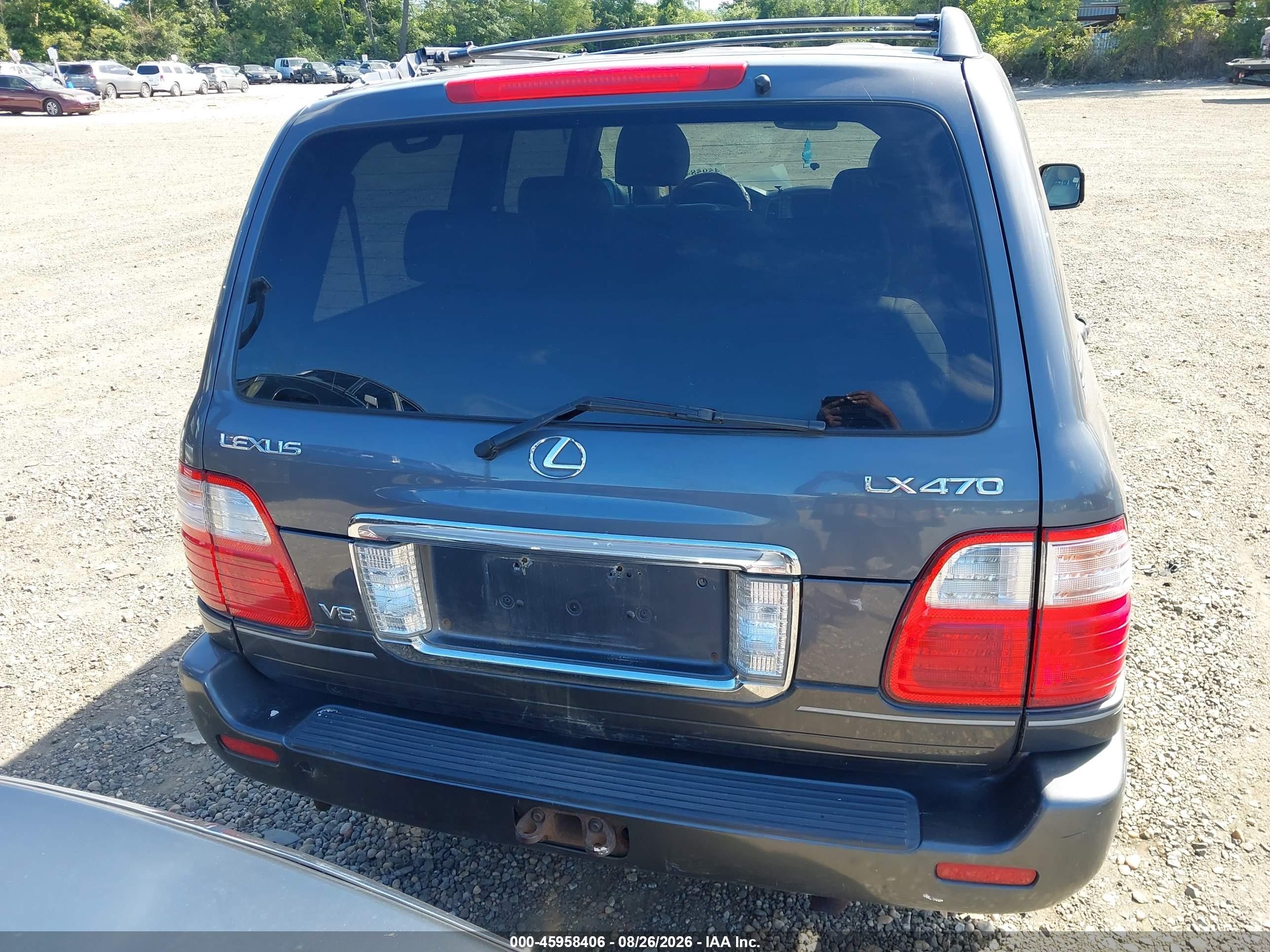 2004 Lexus Lx 470 Gray vin: JTJHT00W543543411