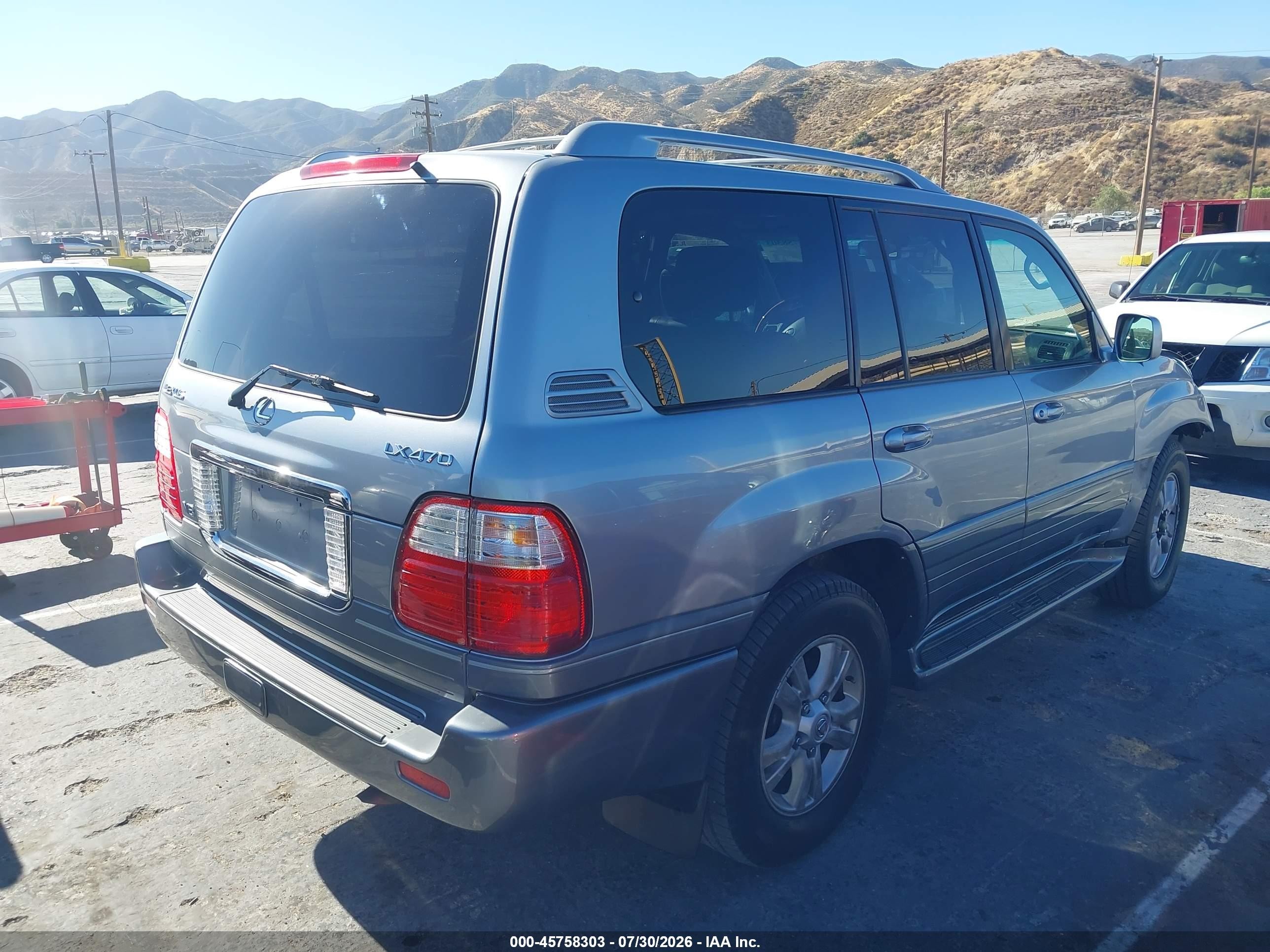 2005 Lexus Lx 470   Gray vin: JTJHT00W553548934