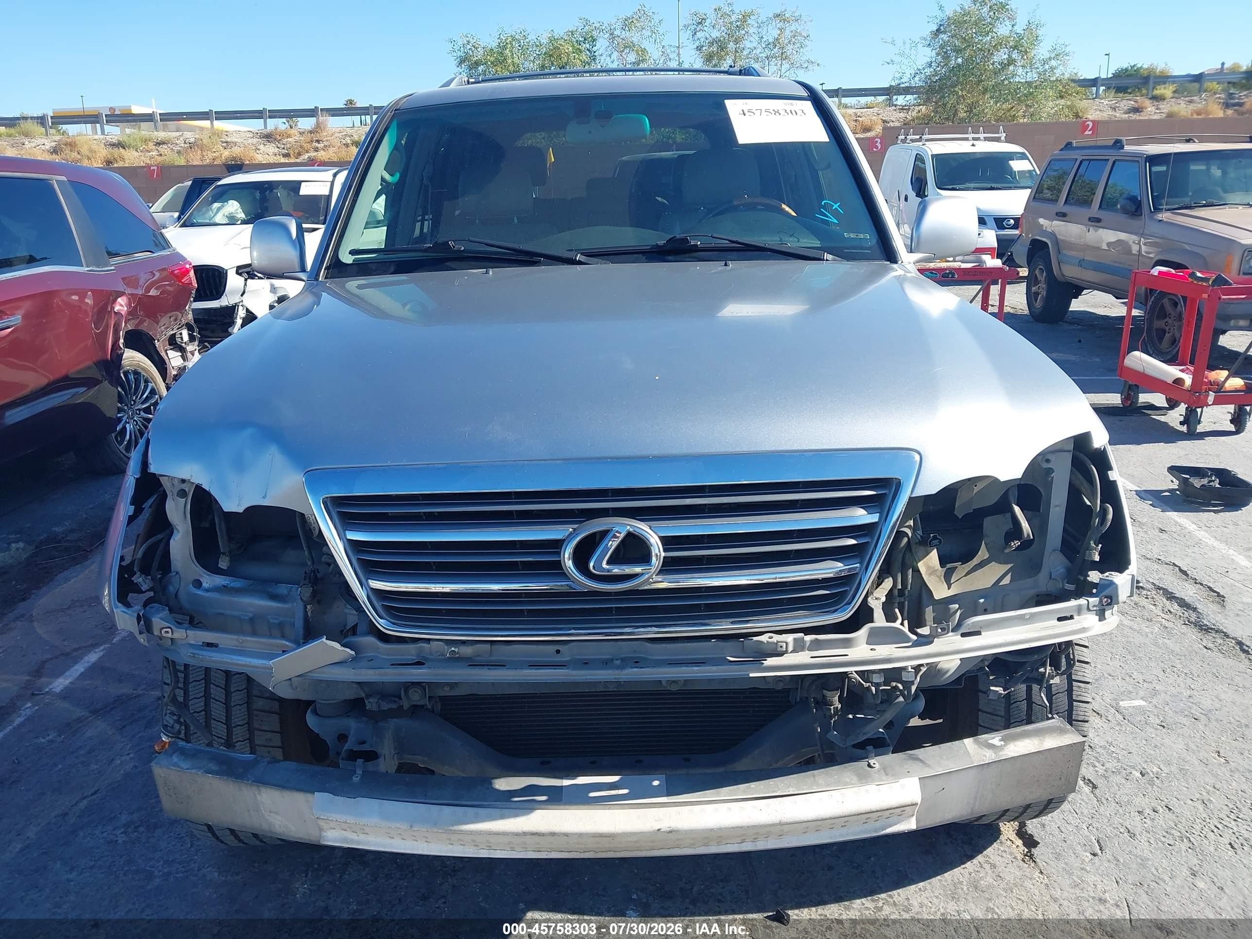2005 Lexus Lx 470   Gray vin: JTJHT00W553548934