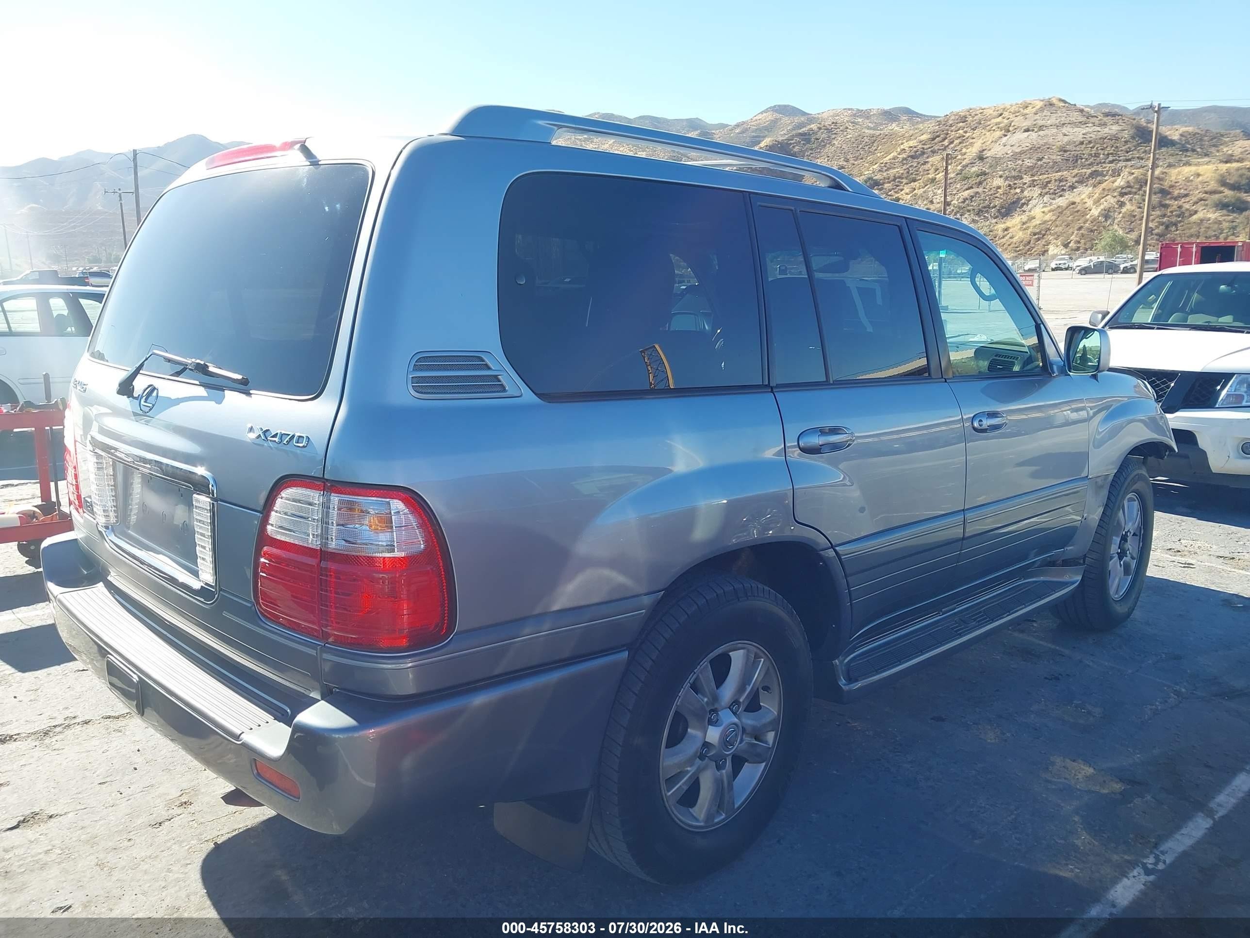 2005 Lexus Lx 470   Gray vin: JTJHT00W553548934
