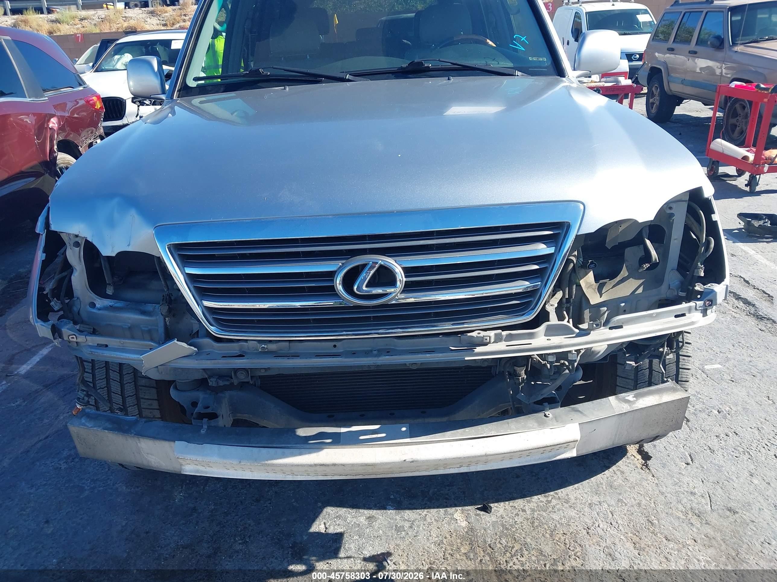 2005 Lexus Lx 470   Gray vin: JTJHT00W553548934