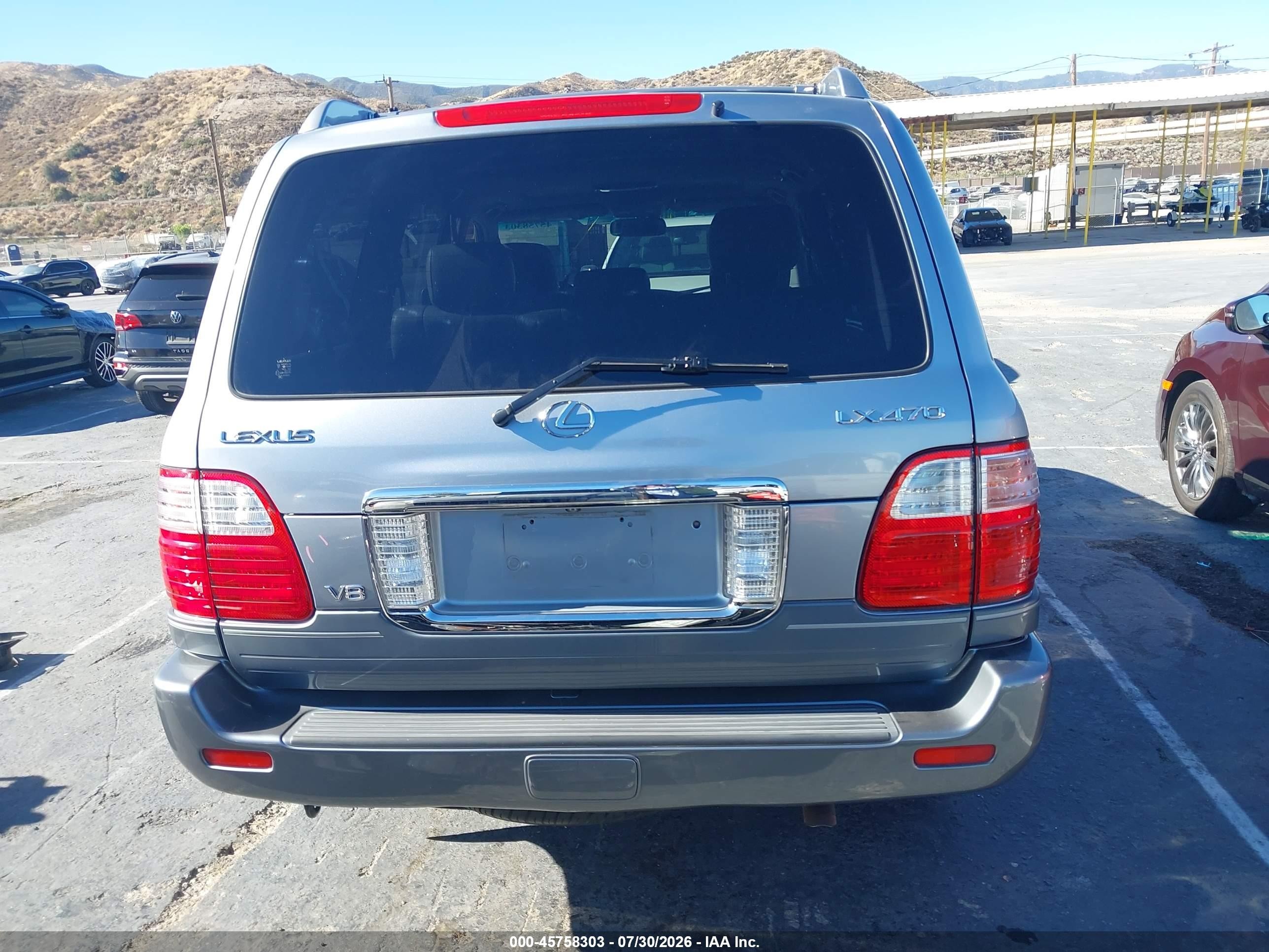 2005 Lexus Lx 470   Gray vin: JTJHT00W553548934