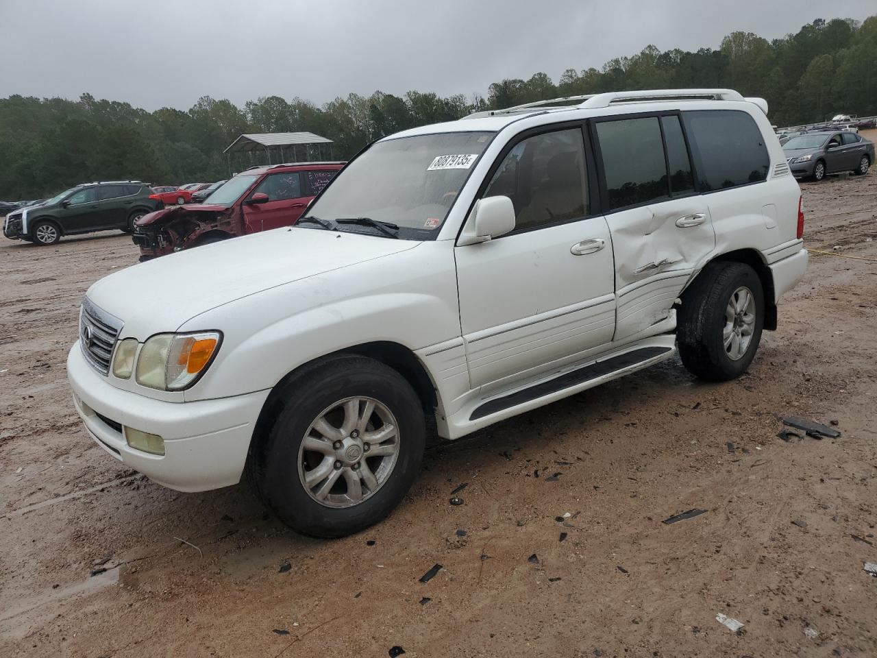 2003 Lexus Lx 470 White vin: JTJHT00W633525093
