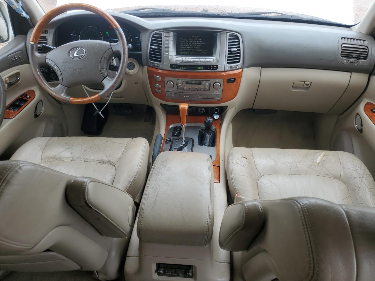 2003 Lexus Lx 470 White vin: JTJHT00W633525093