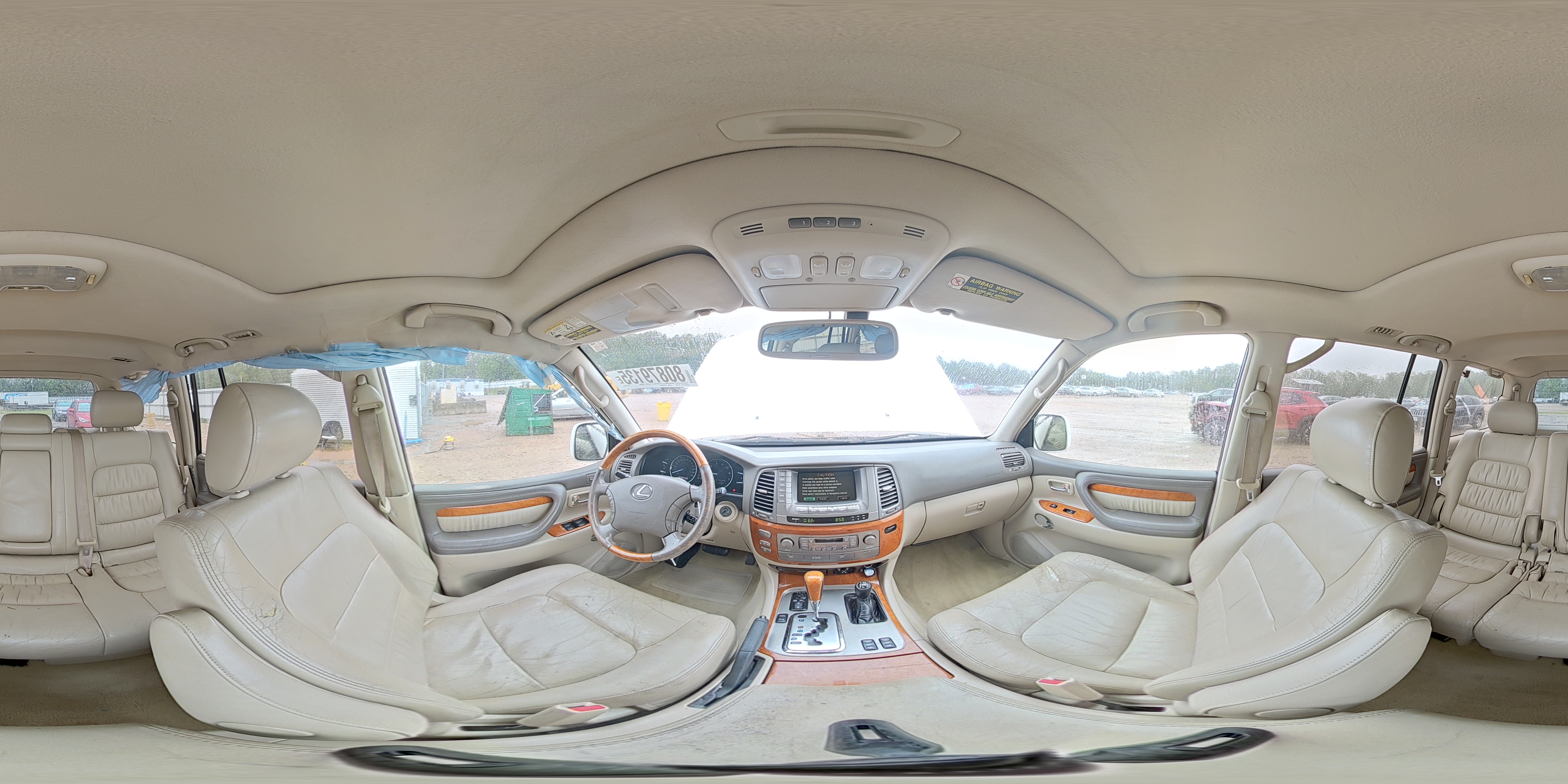 2003 Lexus Lx 470 White vin: JTJHT00W633525093