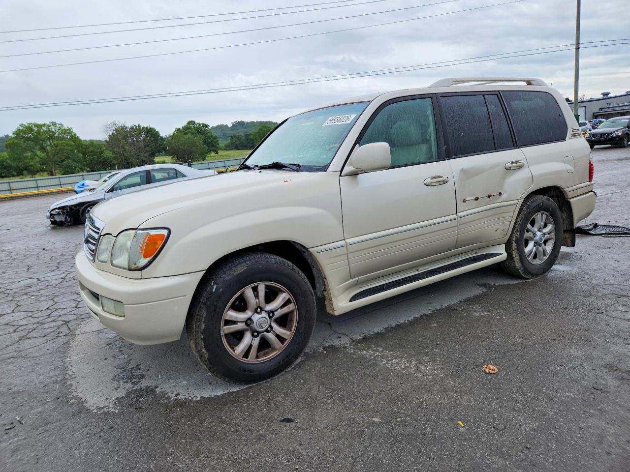 2004 Lexus Lx 470 White vin: JTJHT00W643537908
