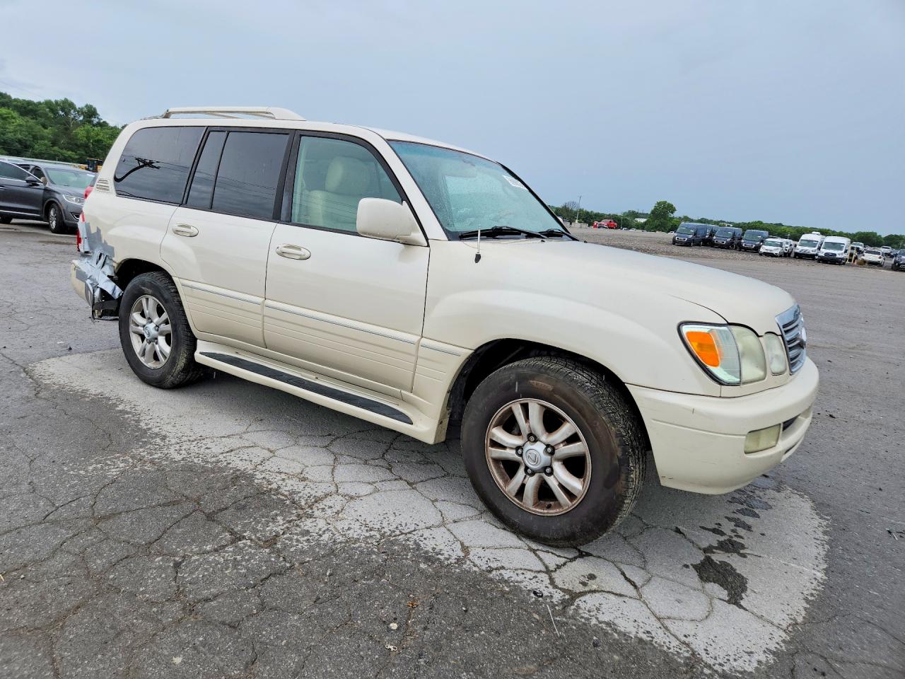 2004 Lexus Lx 470 White vin: JTJHT00W643537908