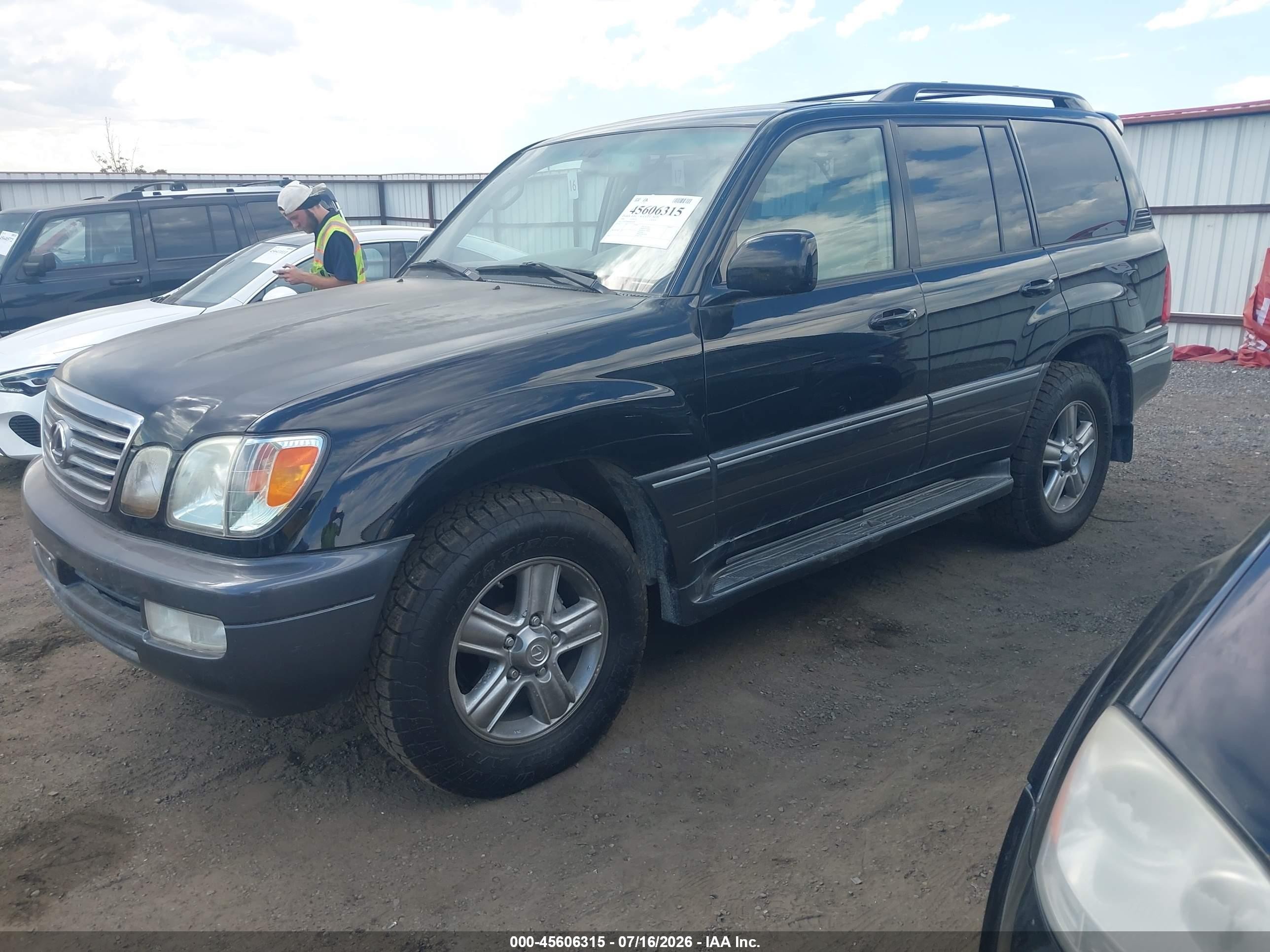 2006 Lexus Lx 470   Black vin: JTJHT00W664004308
