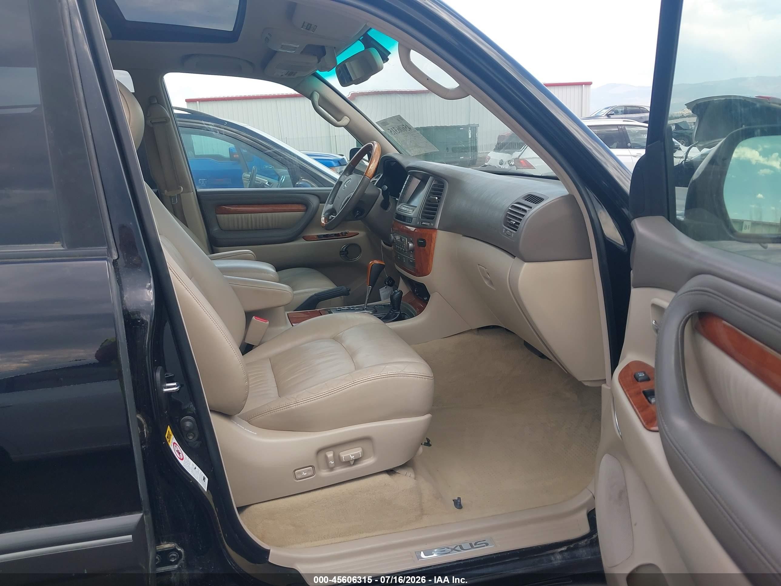 2006 Lexus Lx 470   Black vin: JTJHT00W664004308