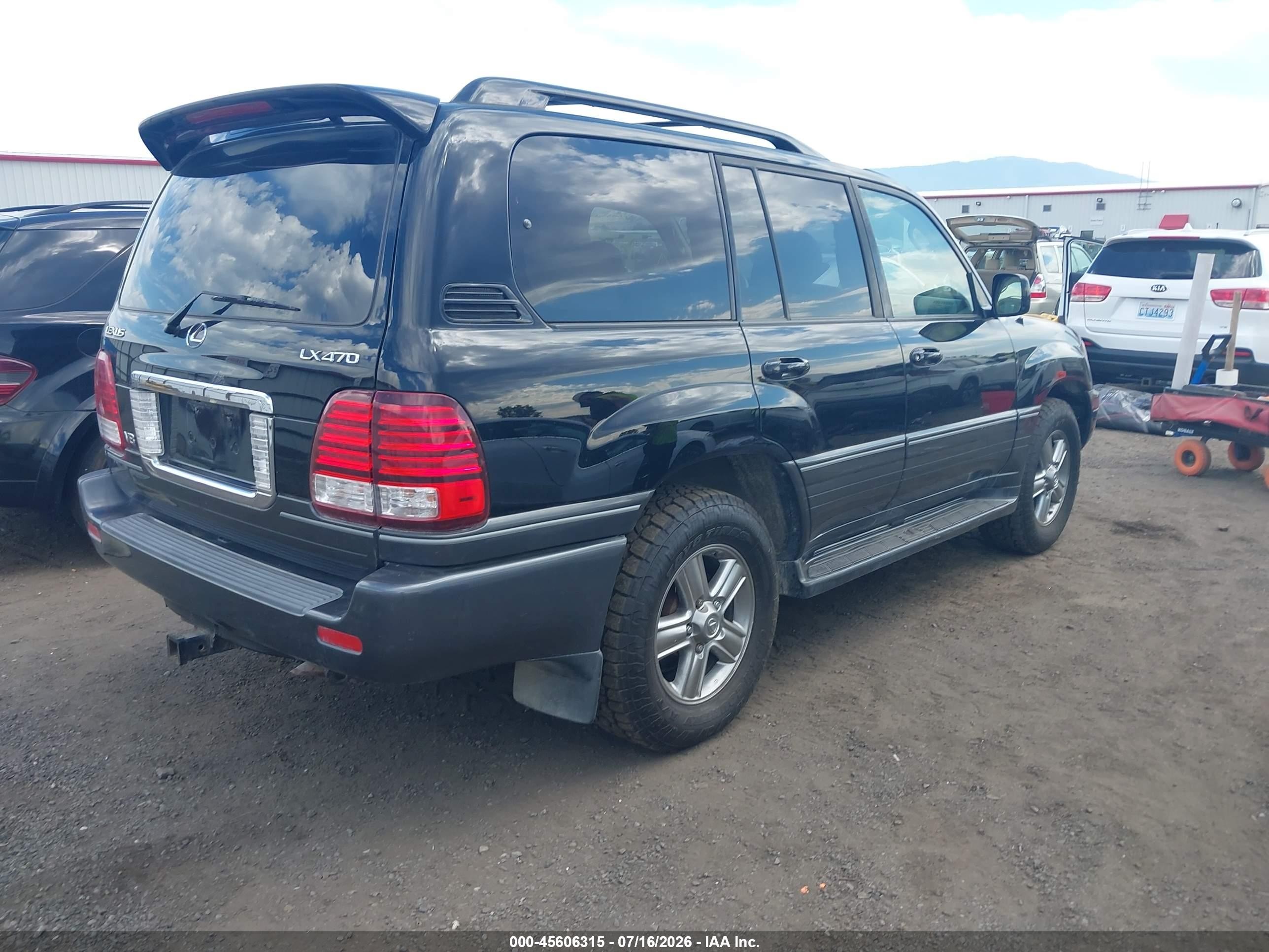 2006 Lexus Lx 470   Black vin: JTJHT00W664004308