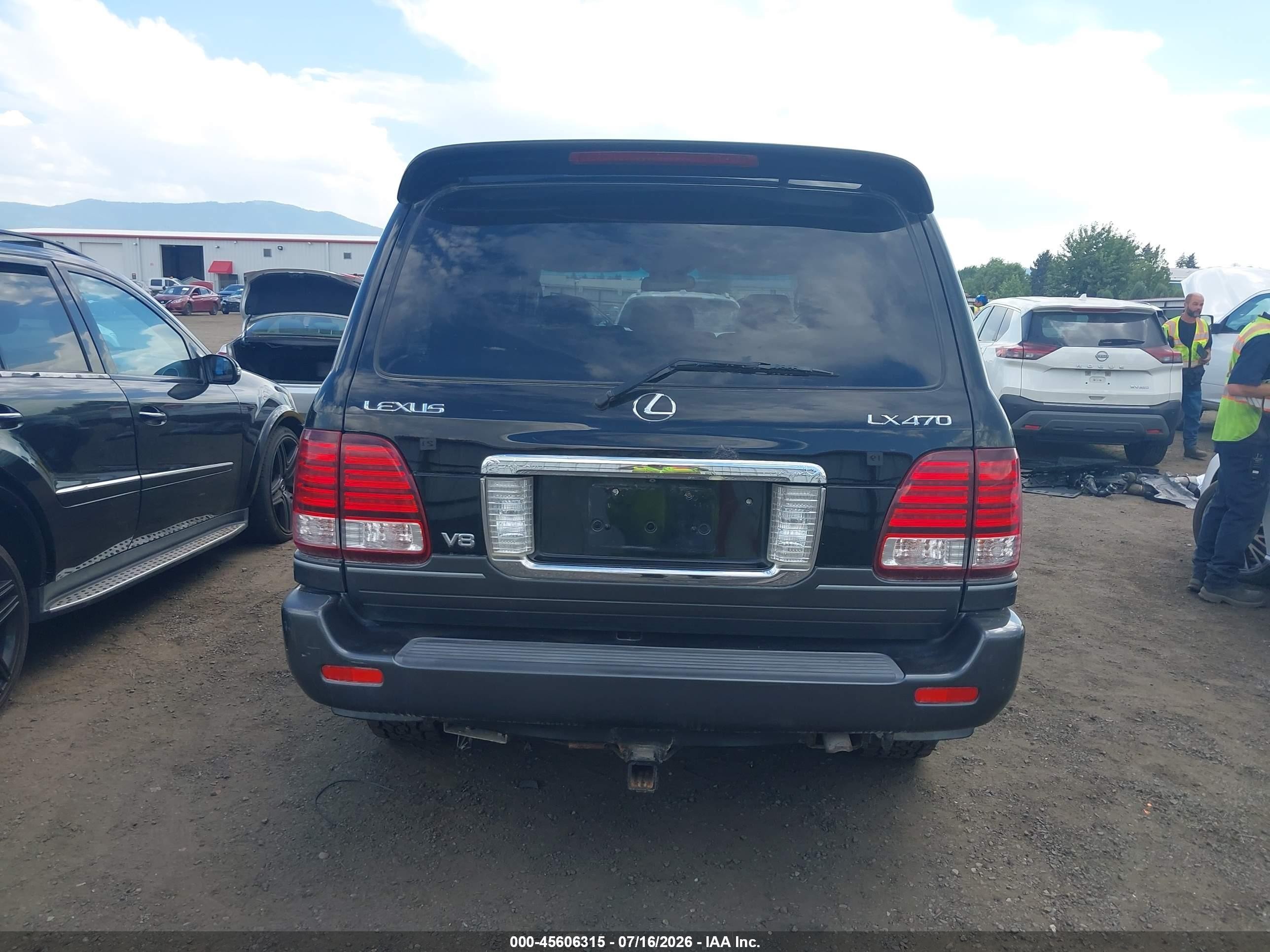 2006 Lexus Lx 470   Black vin: JTJHT00W664004308