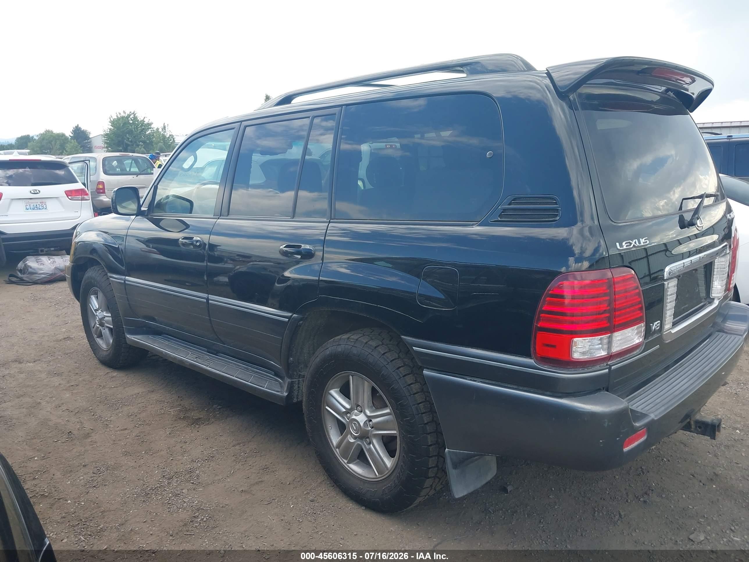 2006 Lexus Lx 470   Black vin: JTJHT00W664004308
