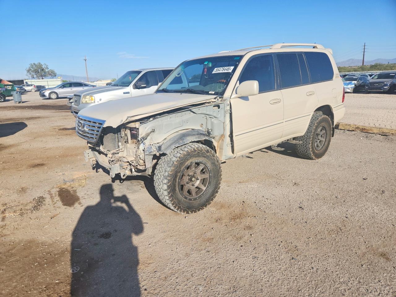 2007 Lexus Lx 470 Cream vin: JTJHT00W774026304